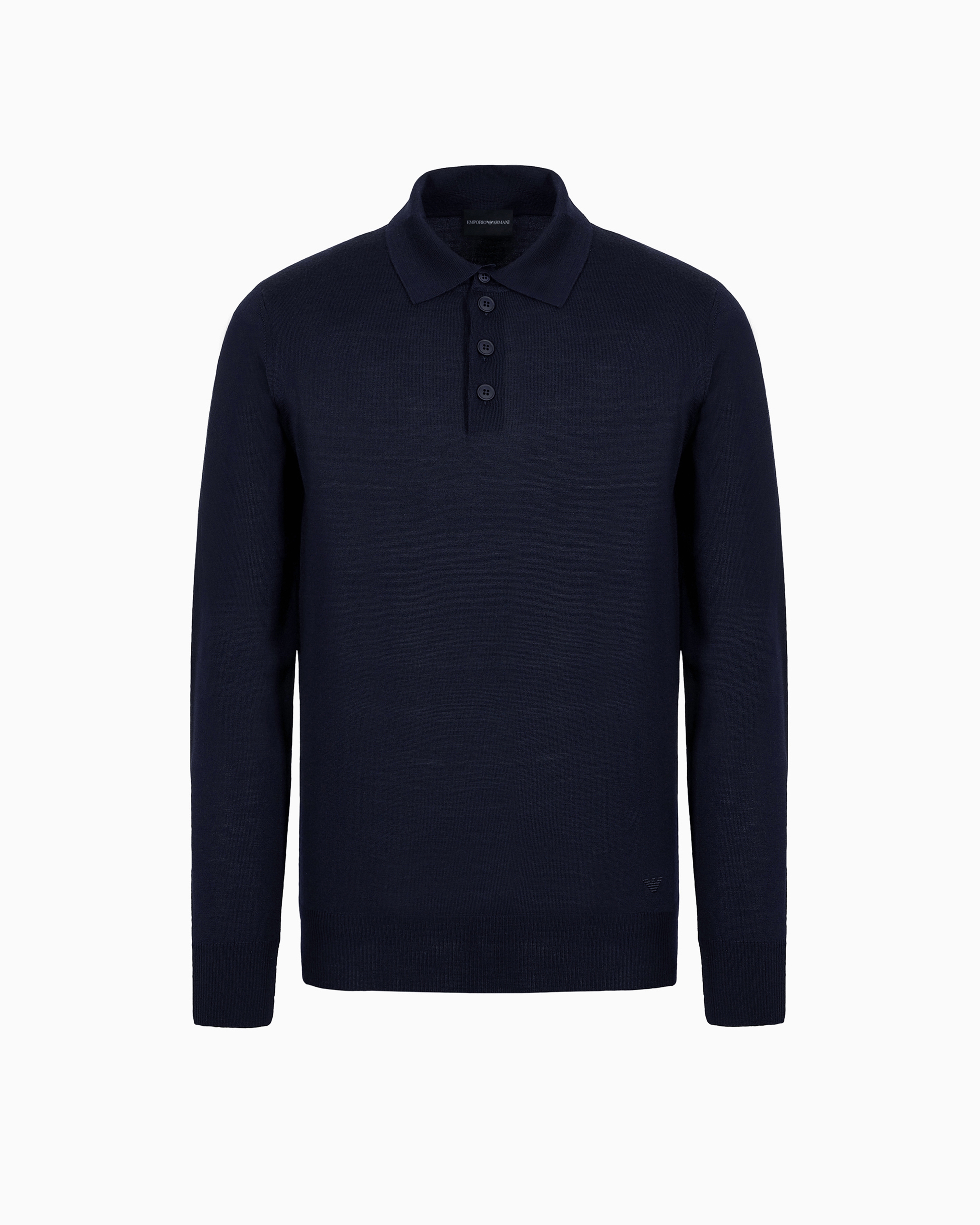 Emporio Armani Maglione Collo Polo In Lana Vergine