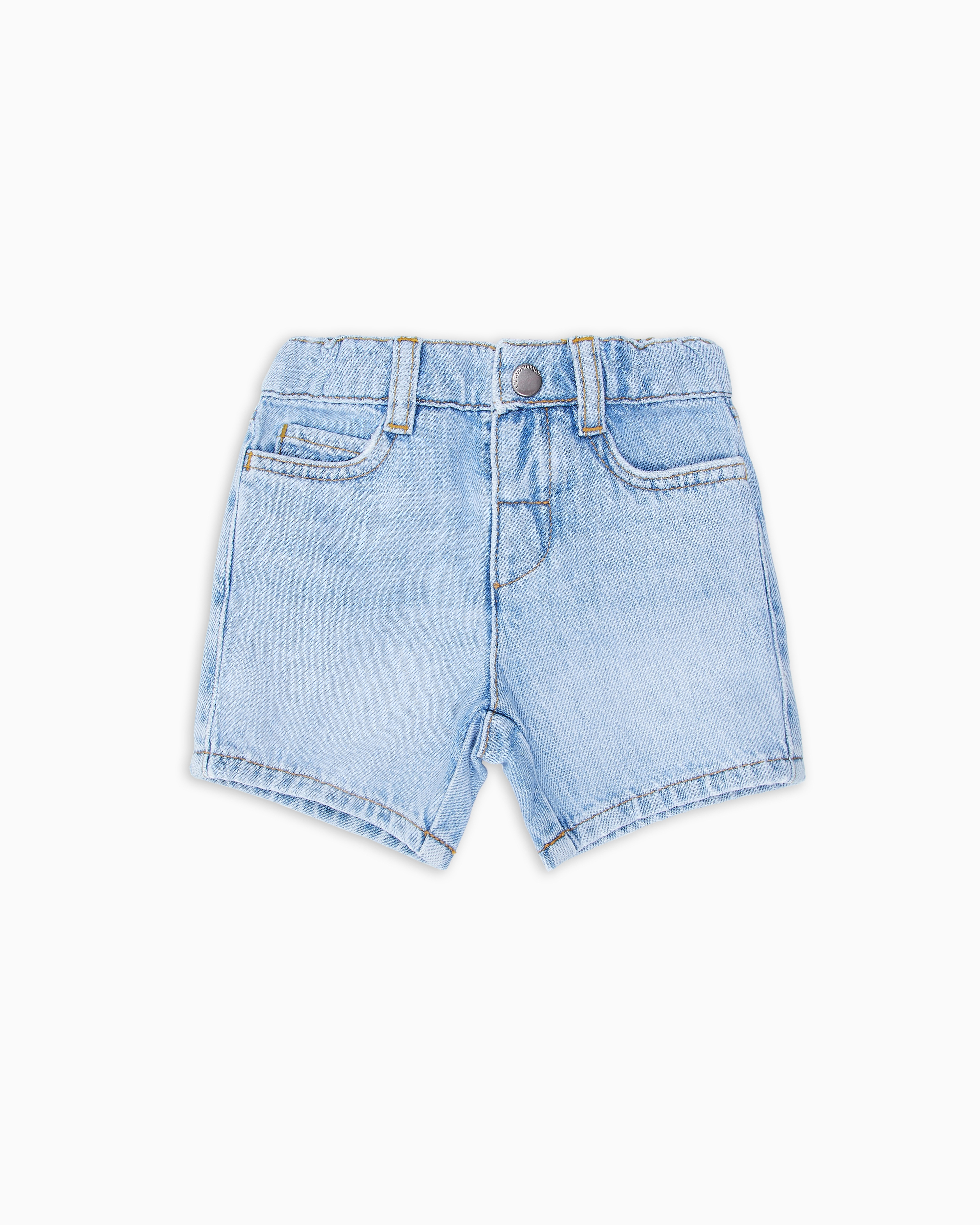 Emporio Armani - Five-pocket denim Bermuda shorts, Boy, Blue, Size: