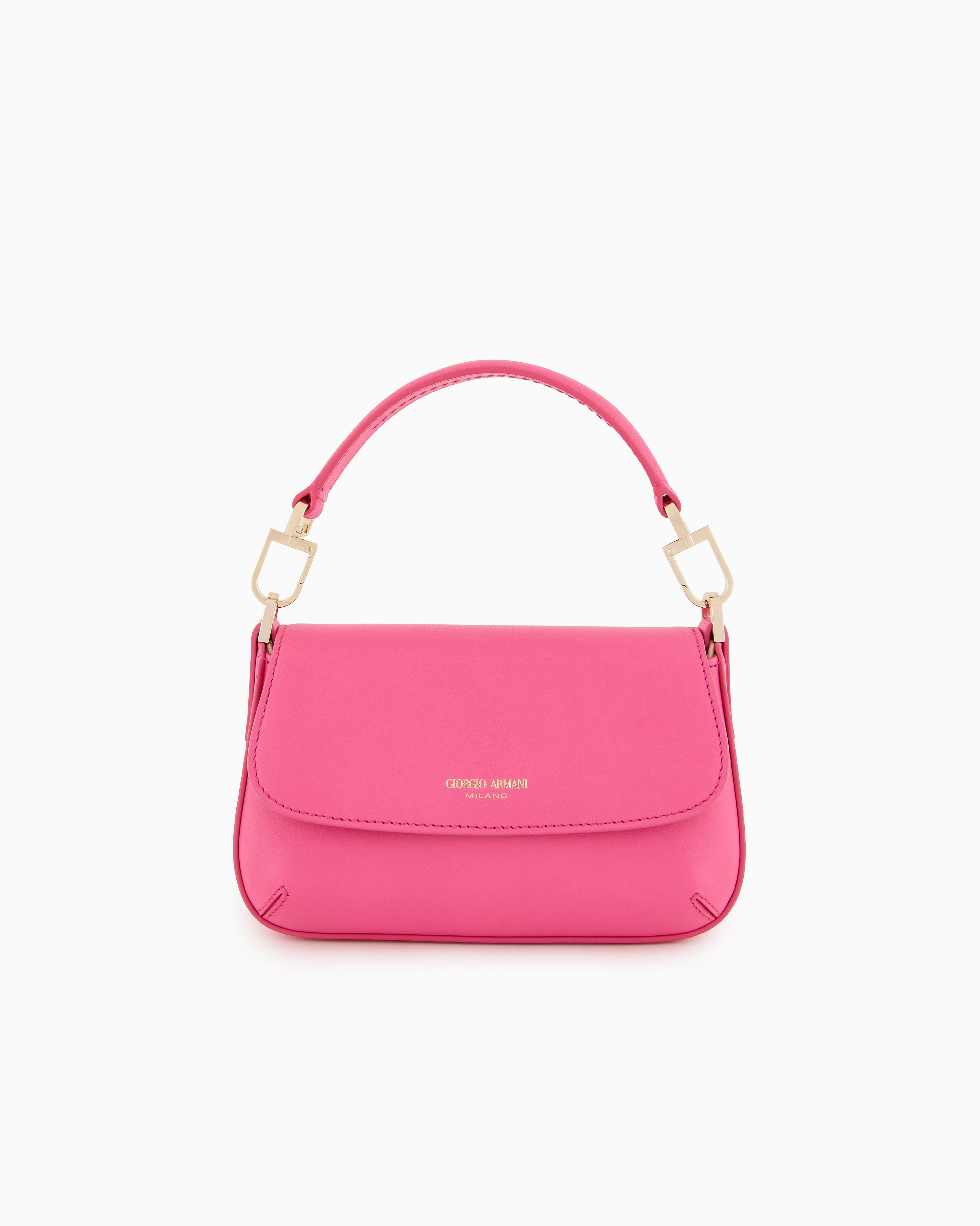 Giorgio Armani Fuchsia Mini La Prima Soft Bag In Nappa Leather