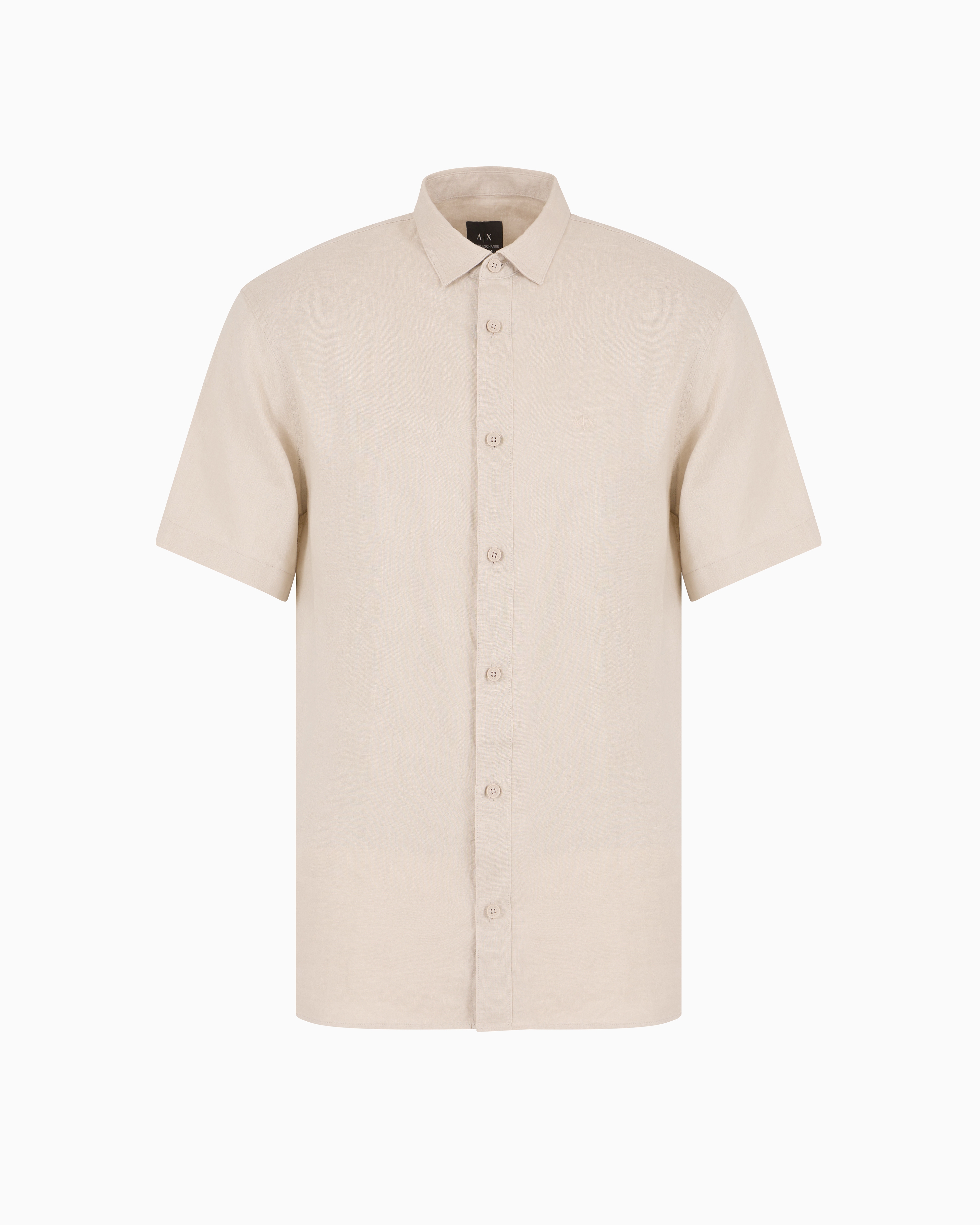 Armani Exchange - Regular fit cotton shirt, Man, Beige, Size: