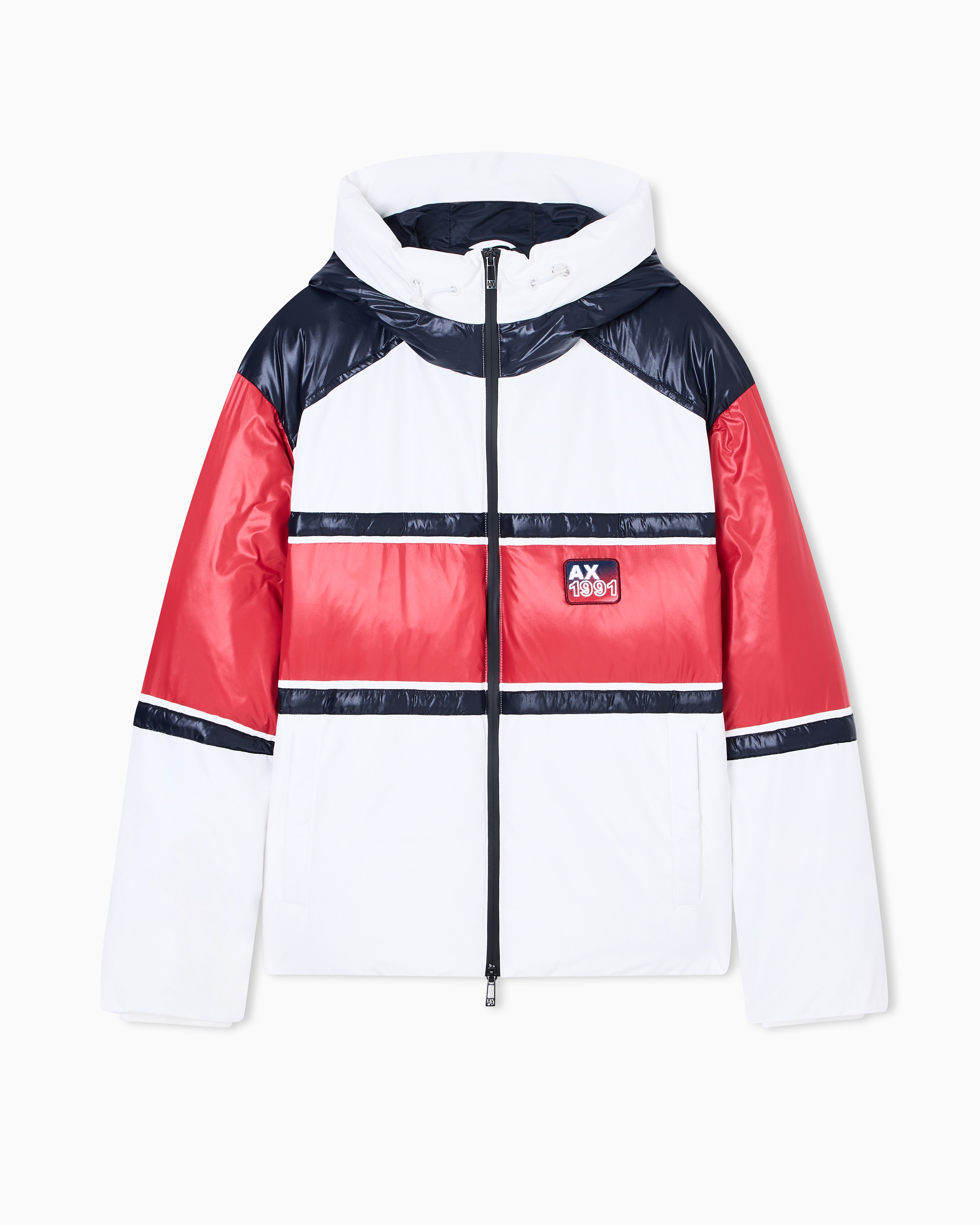 Armani Exchange - Jacket with contrasting bands, Man, White, Size: M