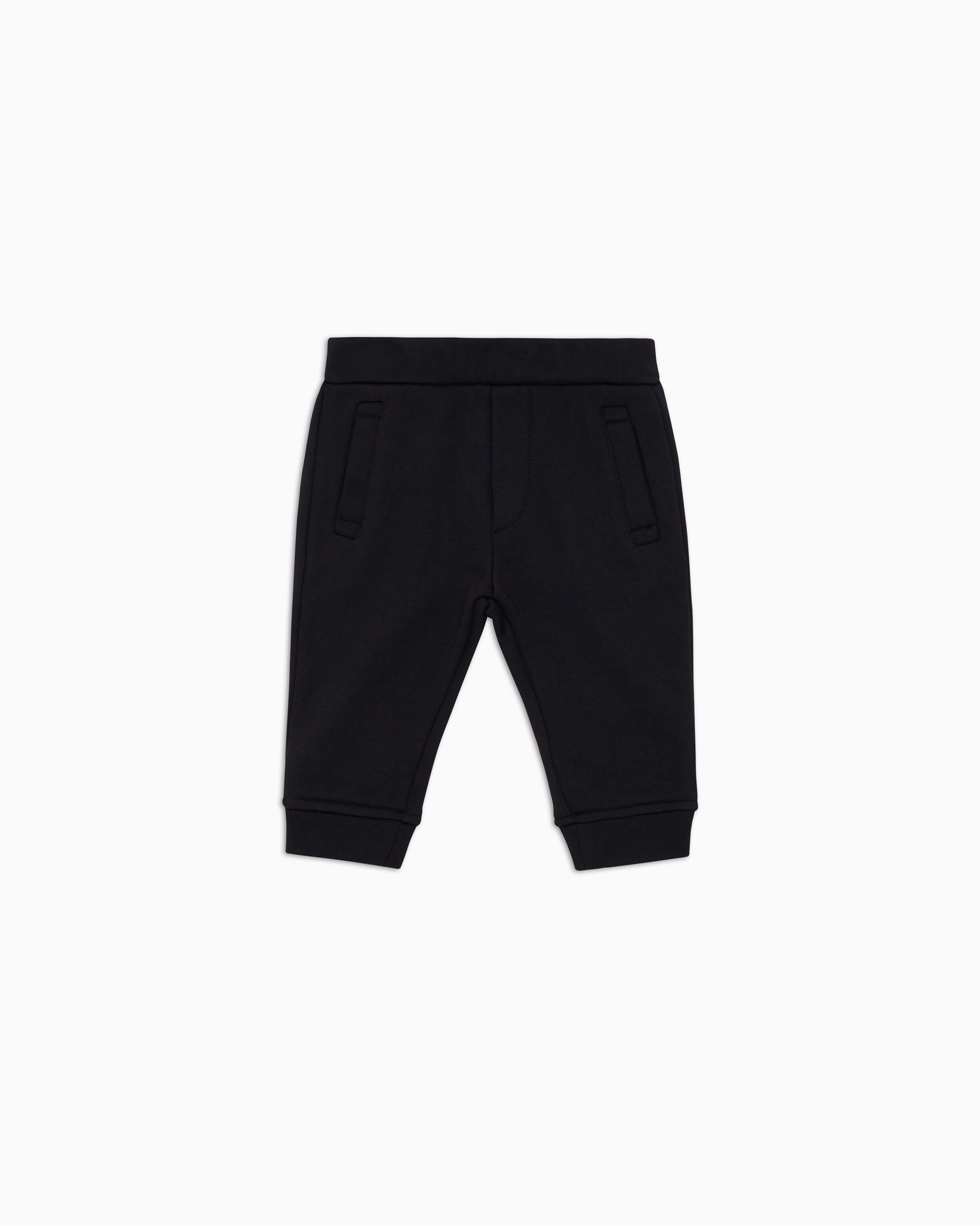 Emporio Armani - Modal-blend jersey joggers with logo, Boy, Navy_blue, Size: