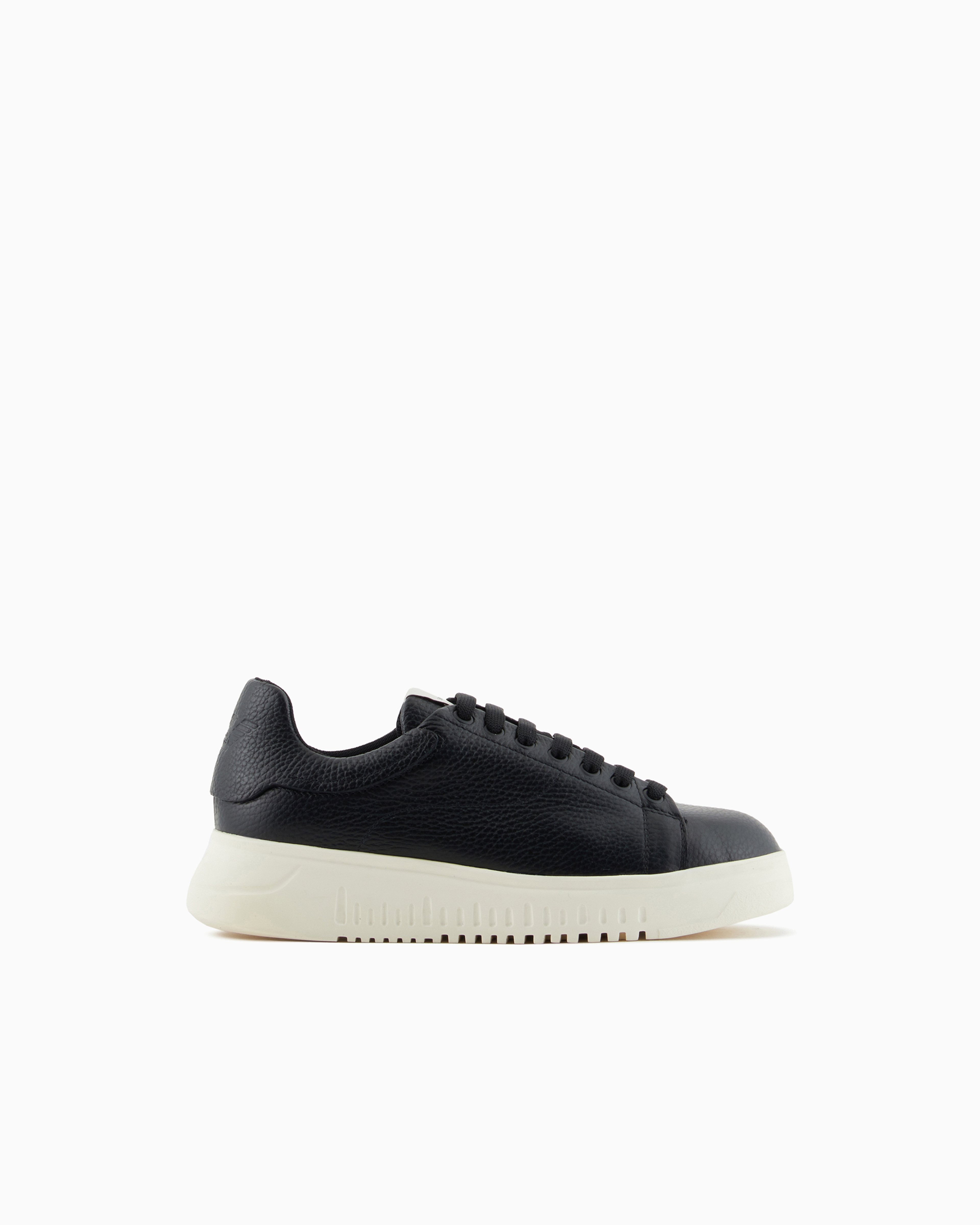 Tumbled leather sneakers | Emporio Armani