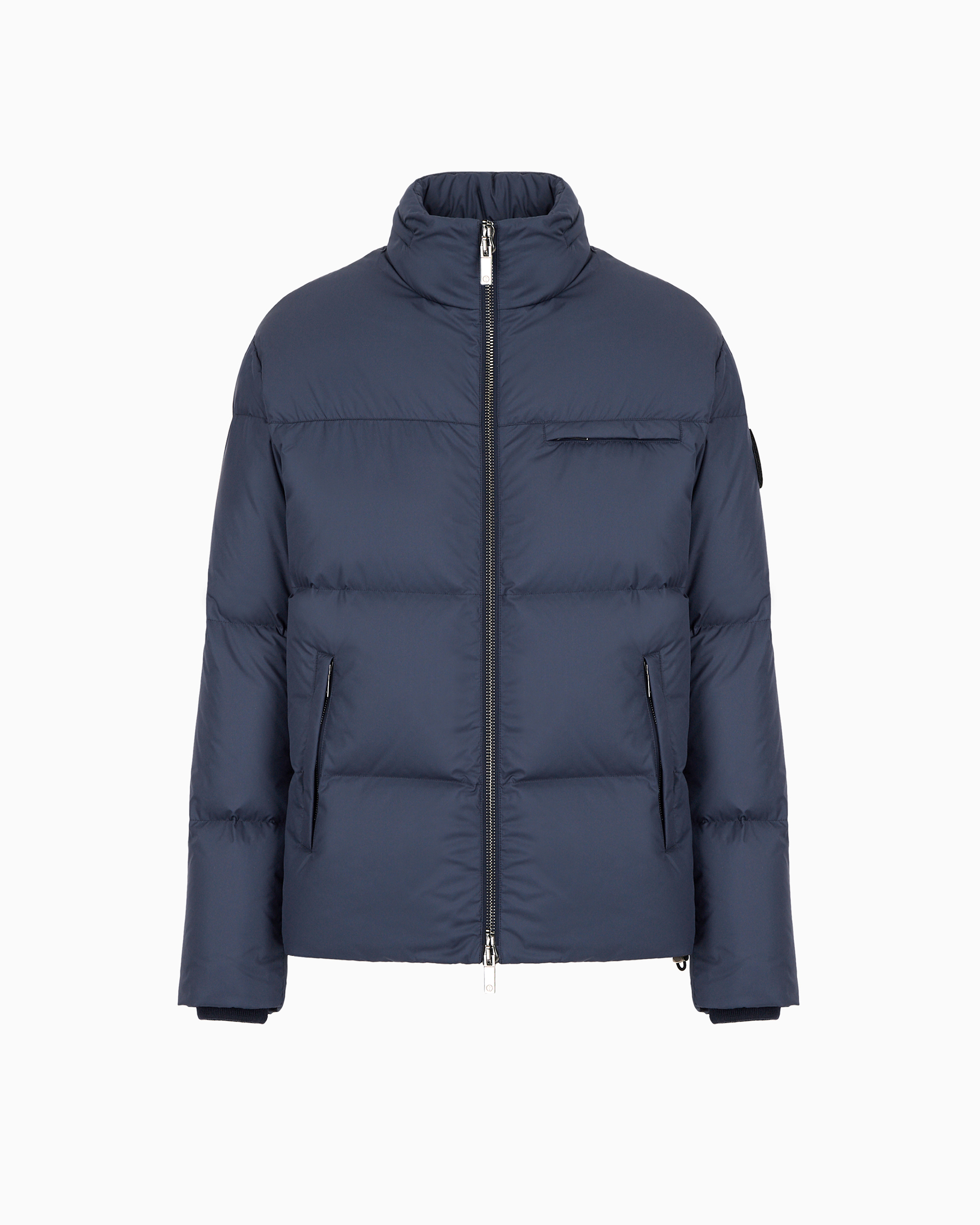Giorgio Armani Navy Blue Bomber Jacket With Goose-Down Padding Asv