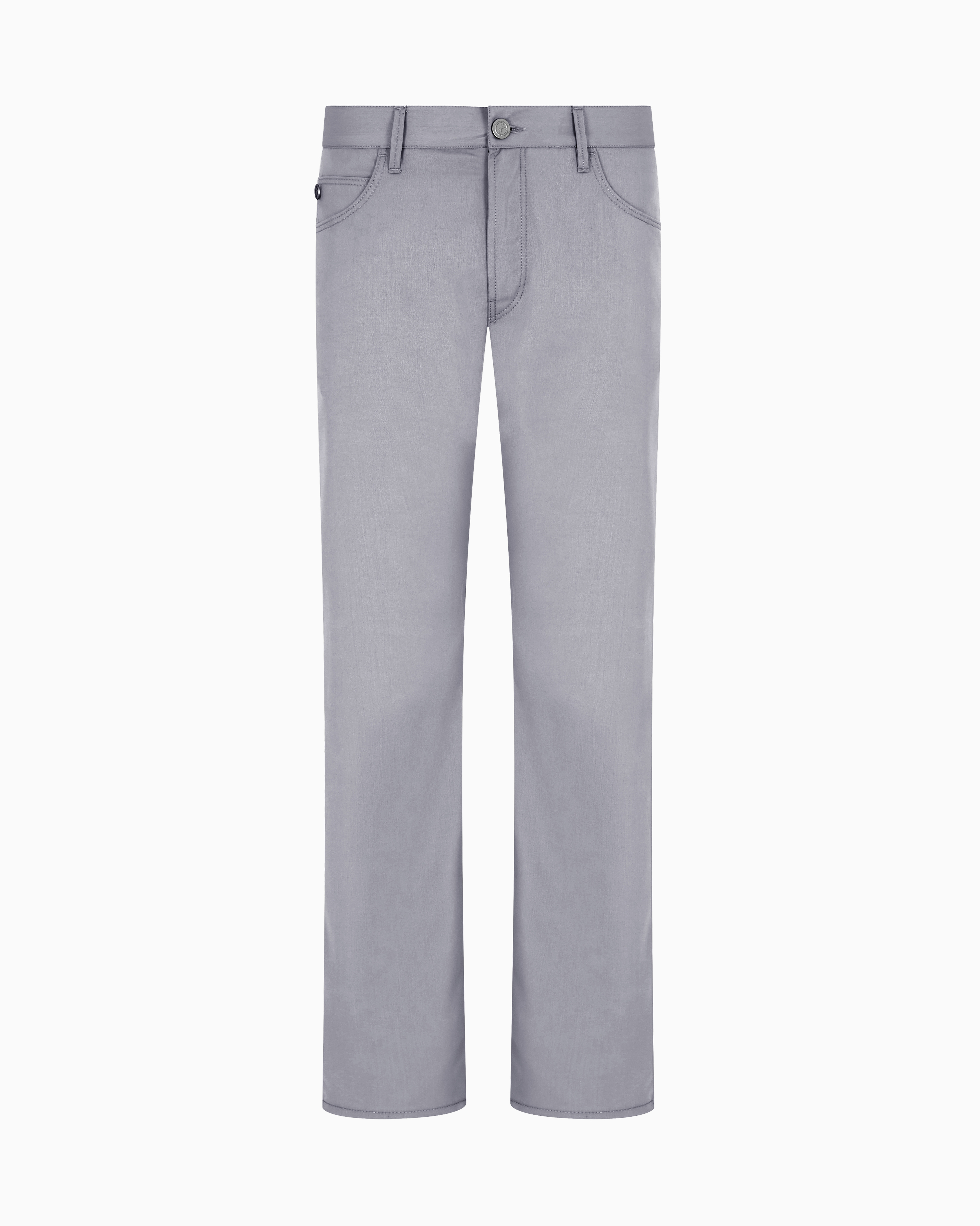Giorgio Armani Brown Five-Pocket Trousers In Lightweight Virgin Wool