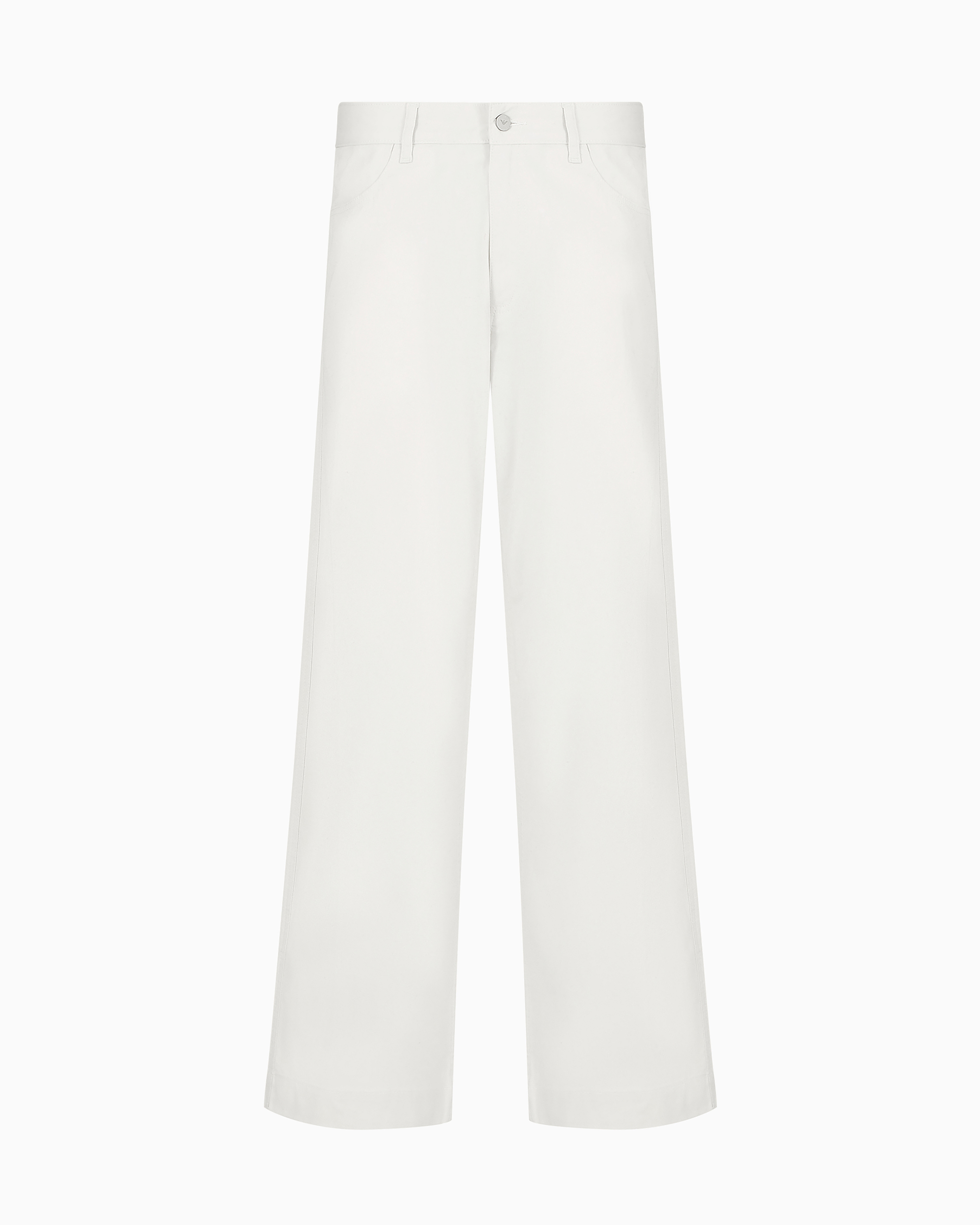 Emporio Armani - ASV five-pocket trousers organic gabardine, Man, White, Size: