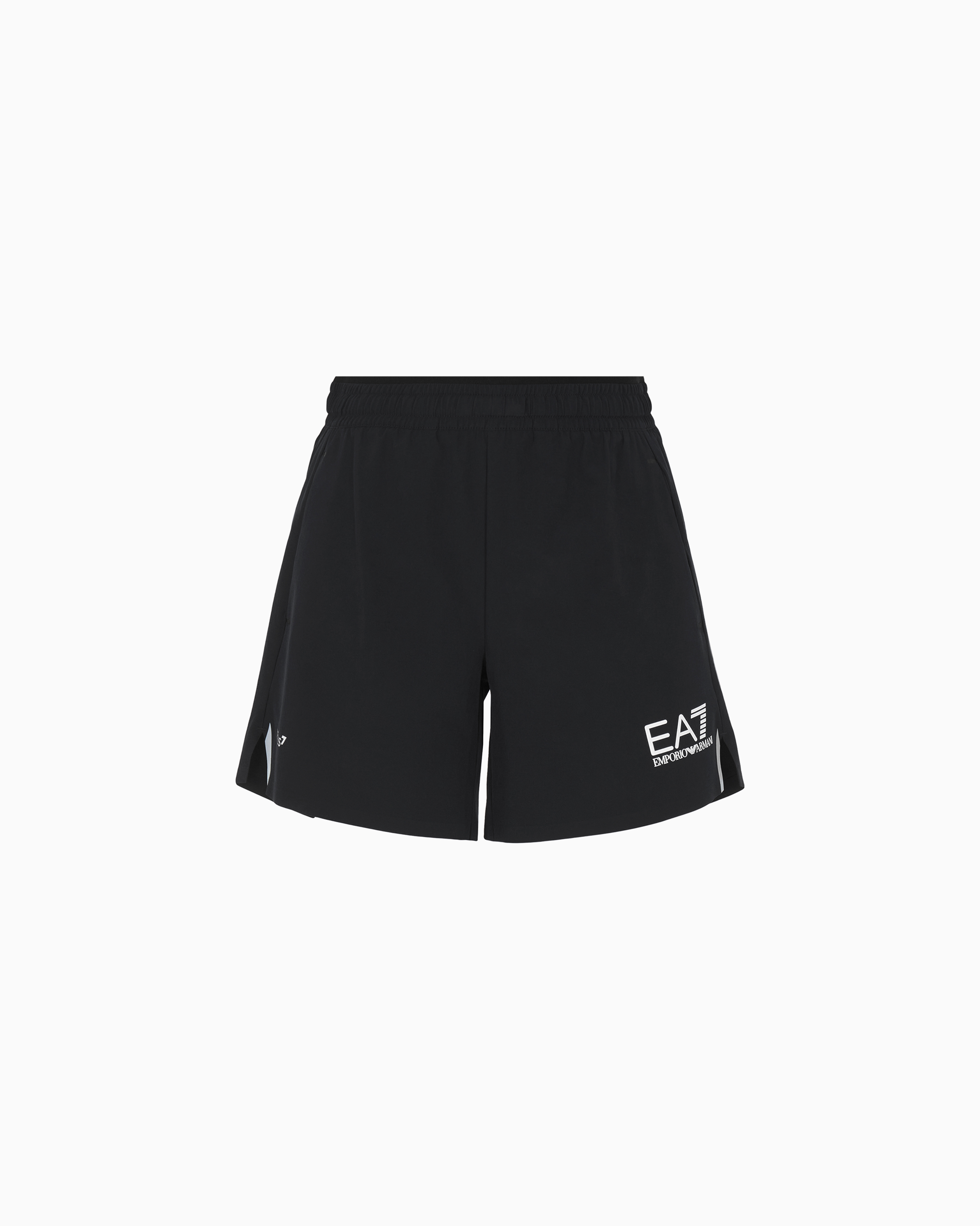 Ea7 Black Tennis Pro Shorts In Ventus7 Technical Fabric
