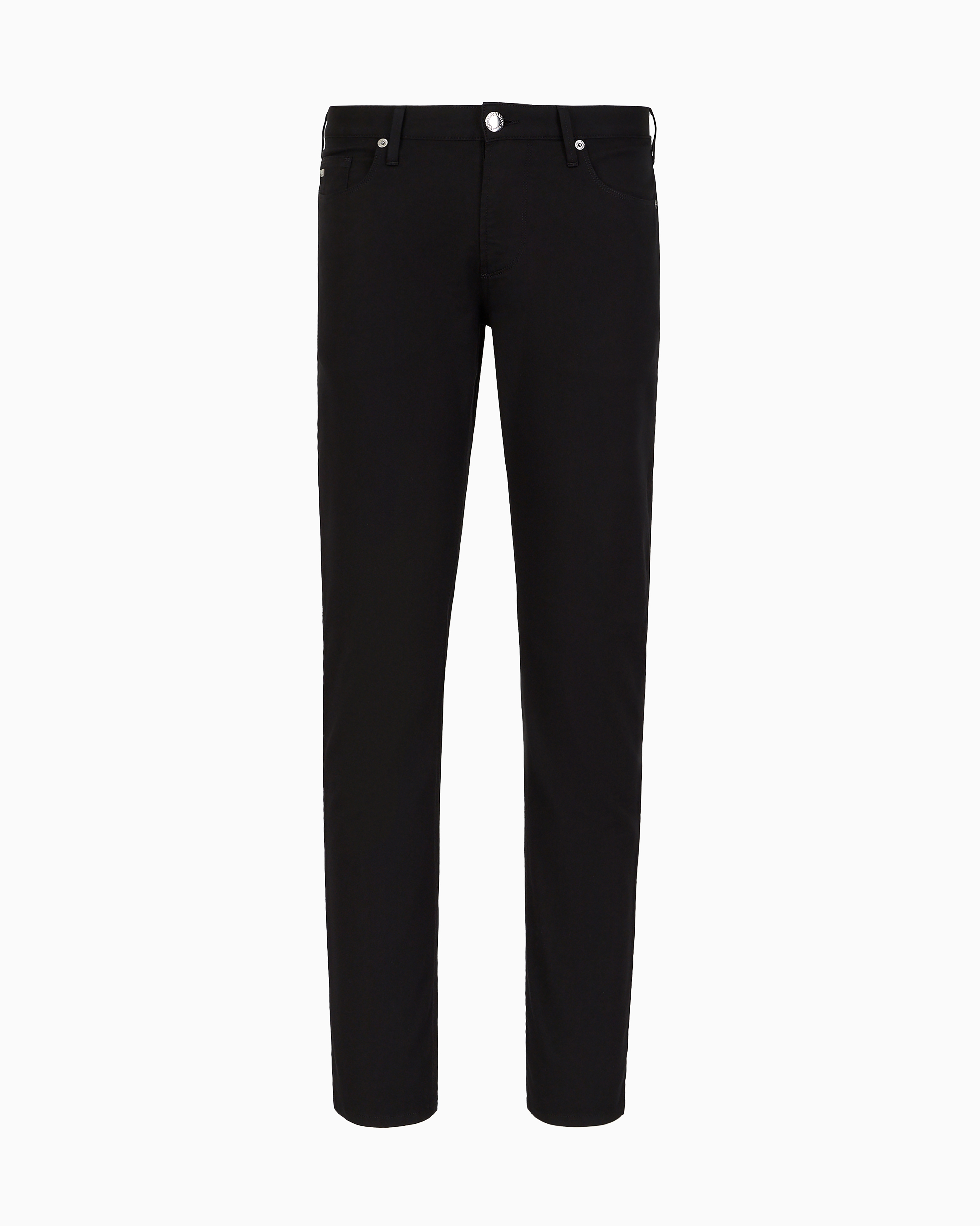 Emporio Armani - J06 Comfort stretch-gabardine, slim-fit trousers, Man, Black, Size: