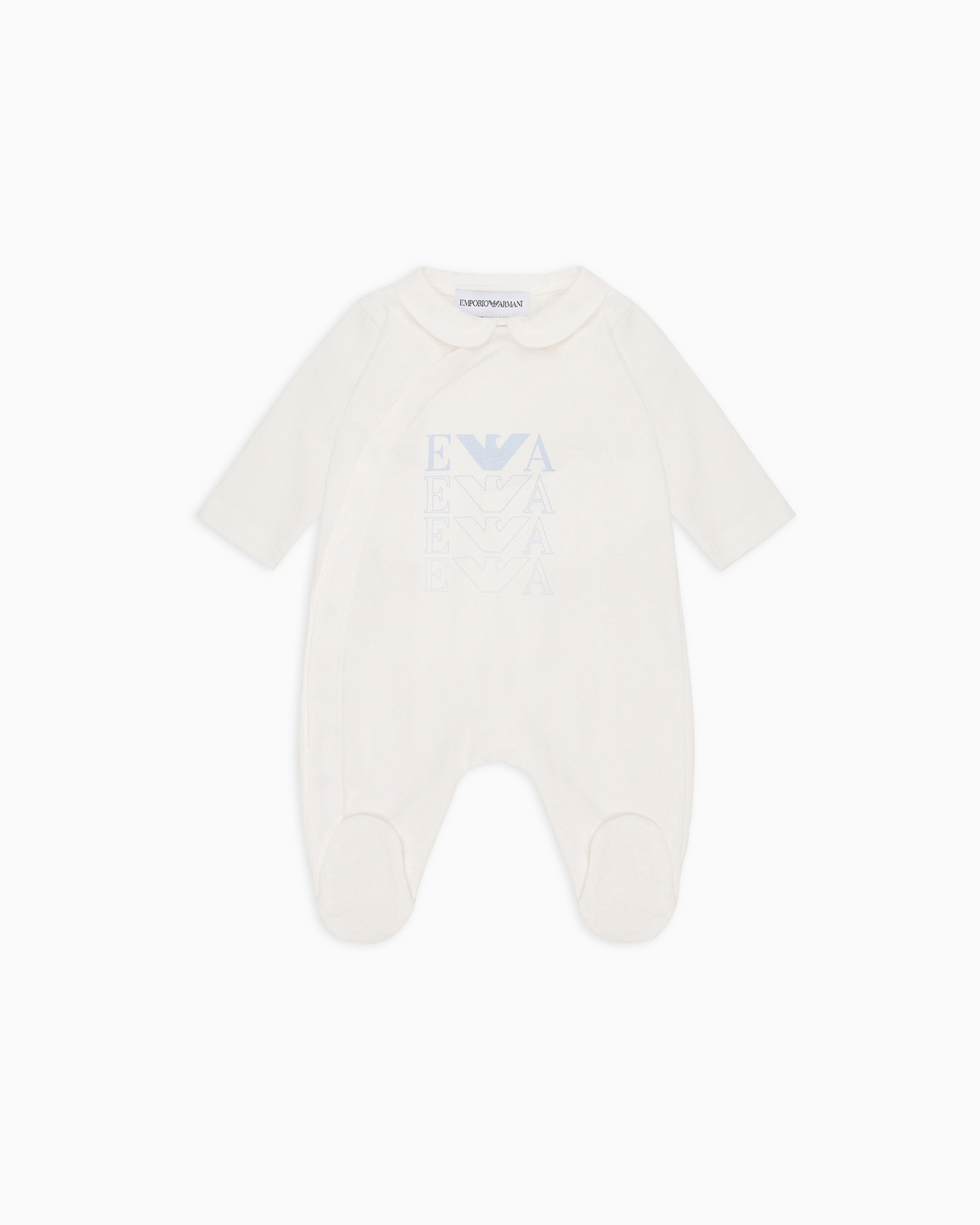 Emporio Armani Tutina Collo Claudine In Jersey Con Logo