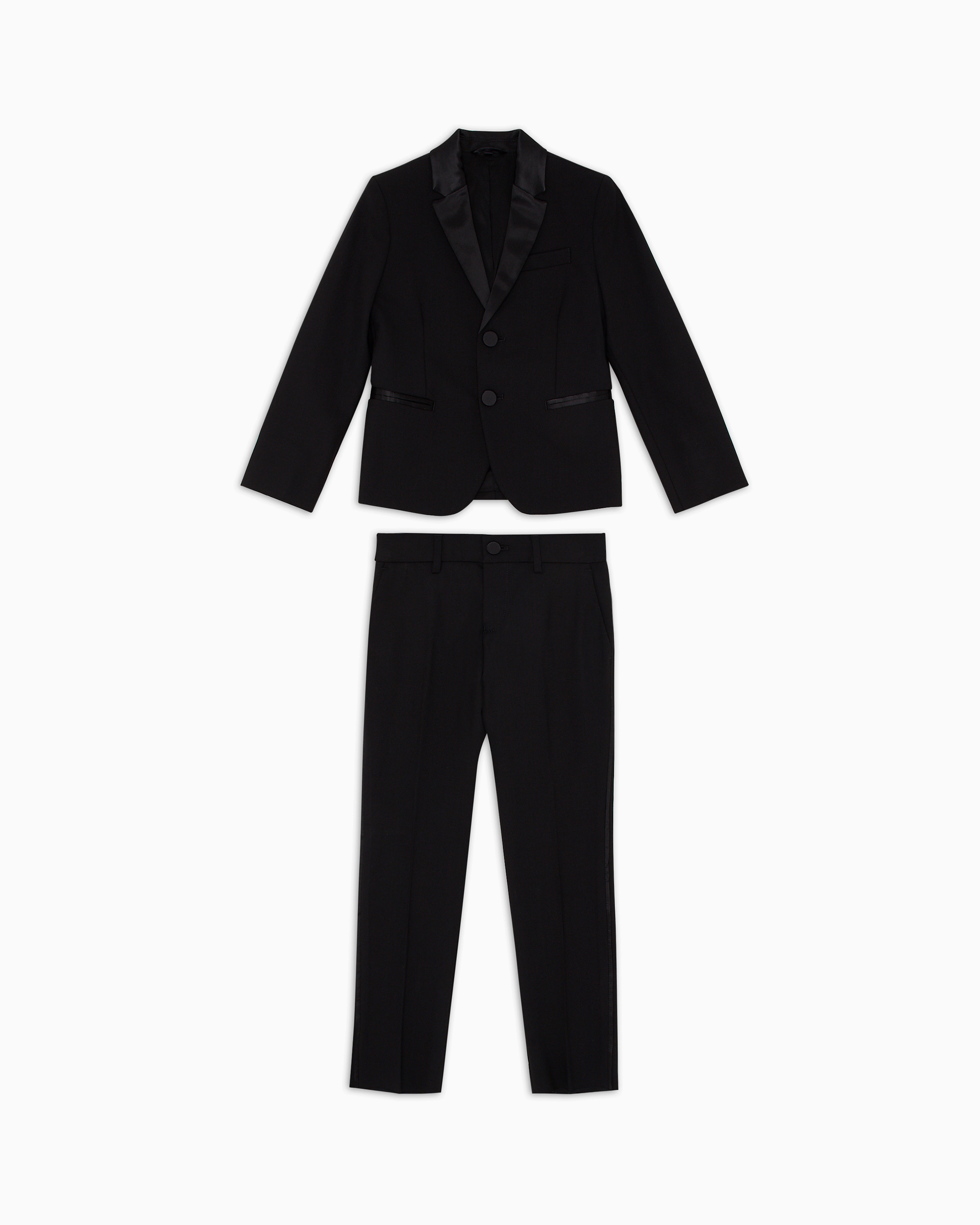 ARMANI JUNIOR スーツ 12A ARMANI JUNIOR スーツ 12A ARMANI JUNIOR Boys Black Wool & Silk