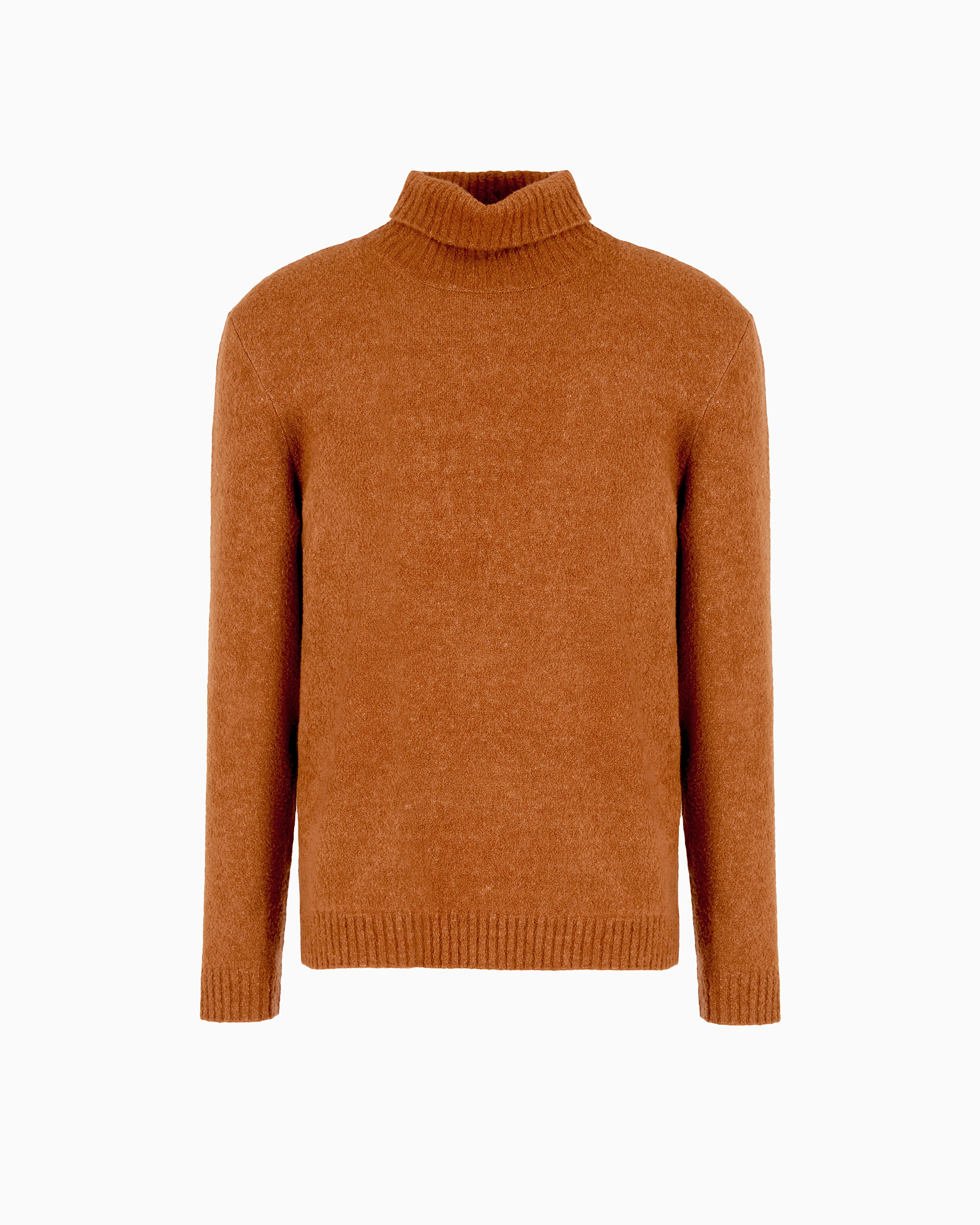 Giorgio Armani Brown Vicuña Turtleneck Jumper In Vicuña And Silk