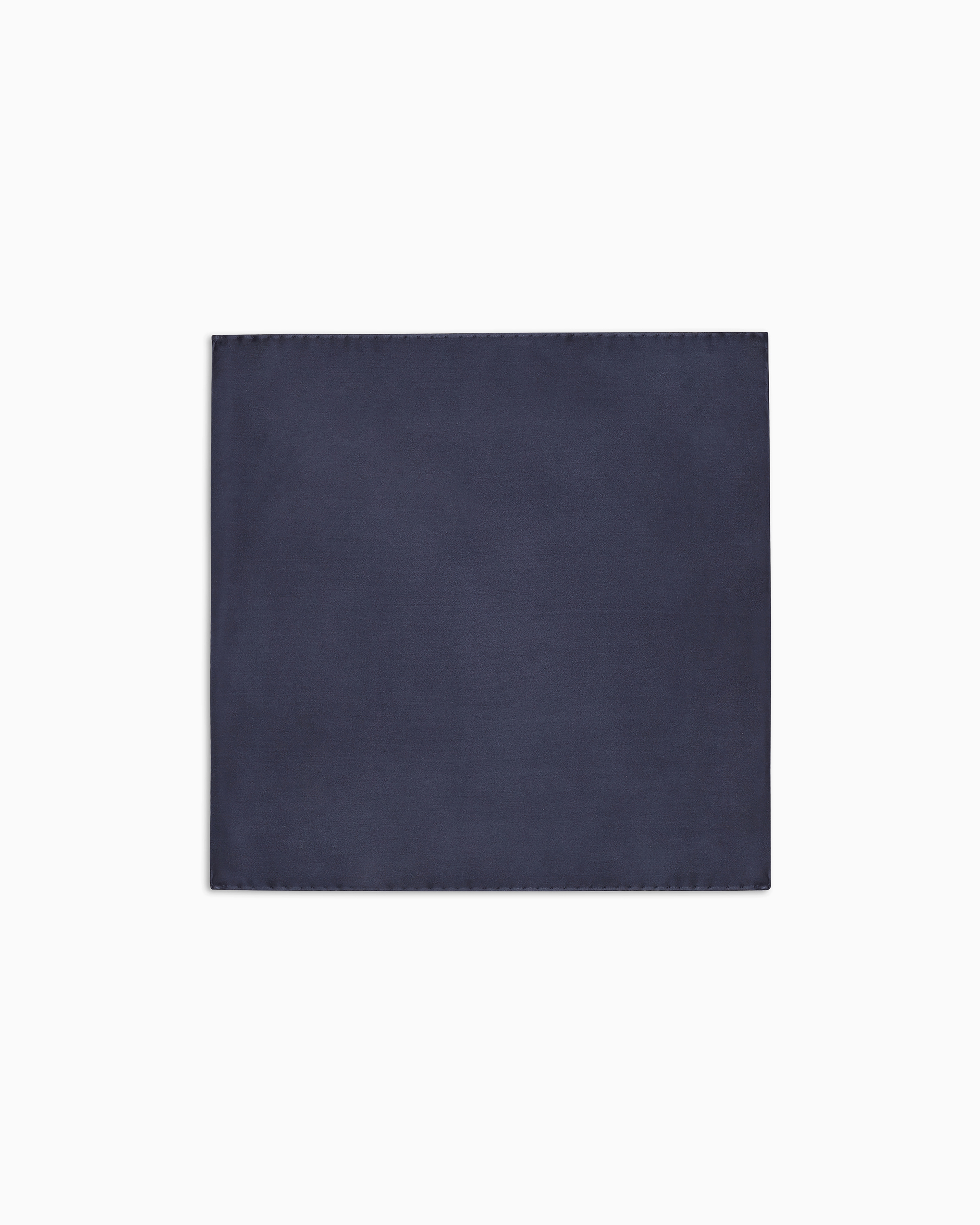 Emporio Armani - Pure silk pocket square with jacquard micro-motif, Man, Blue, Size: TU
