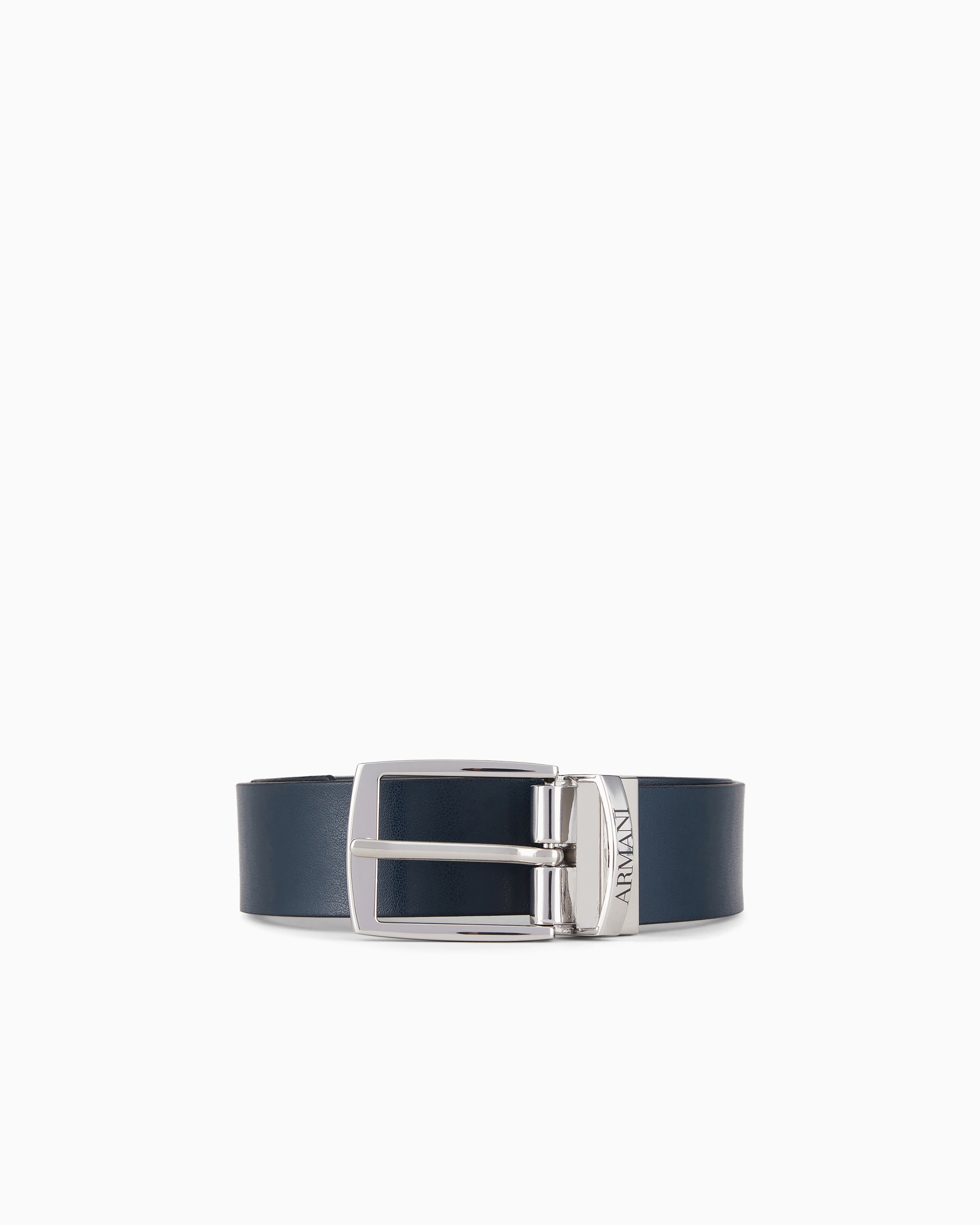Emporio Armani Two-Tone Reversible Belt With Logo Buckle