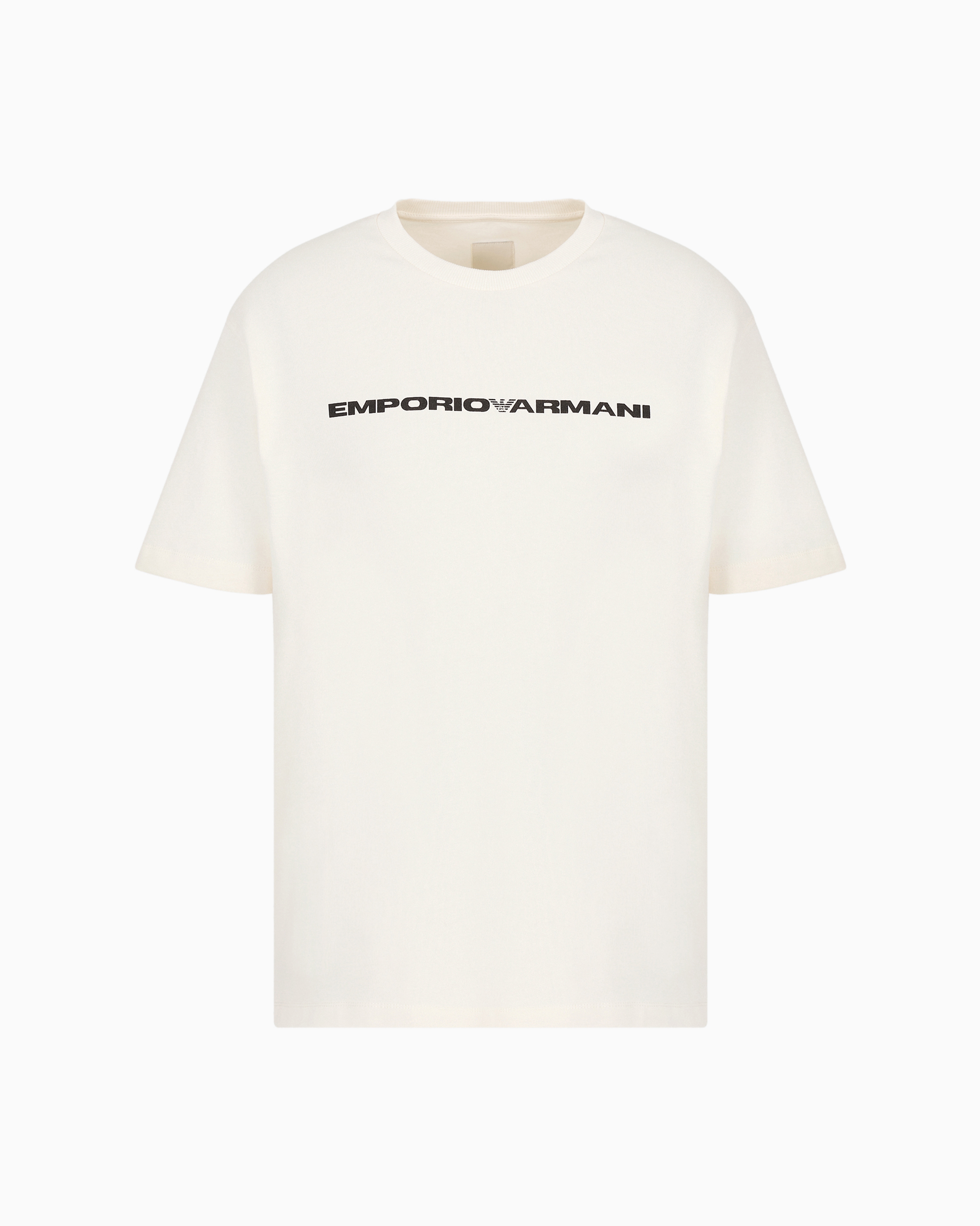 Emporio Armani Men's White Asv Capsule American Organic Jersey T-Shirt