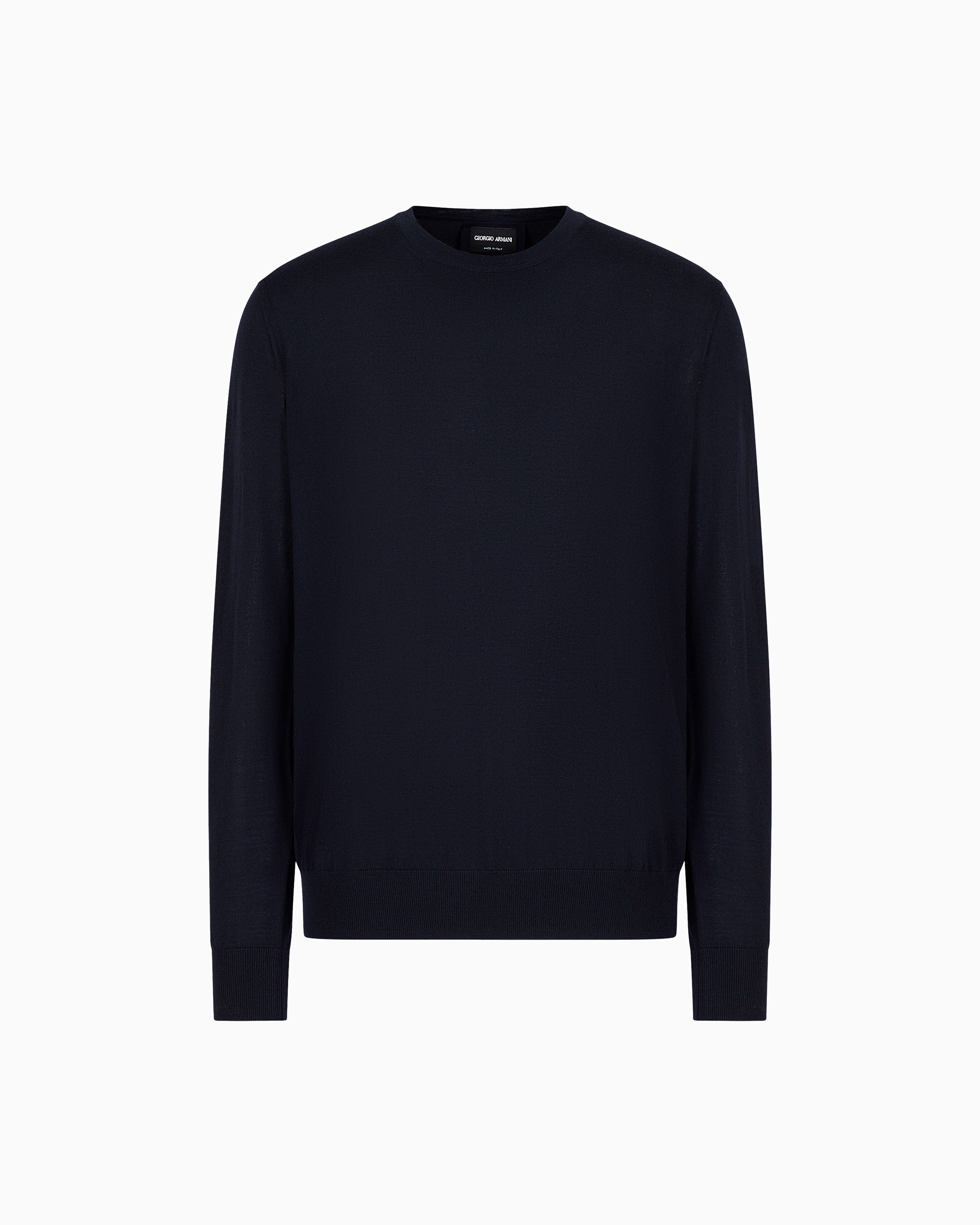 Giorgio Armani Maglia Girocollo In Pura Lana Vergine