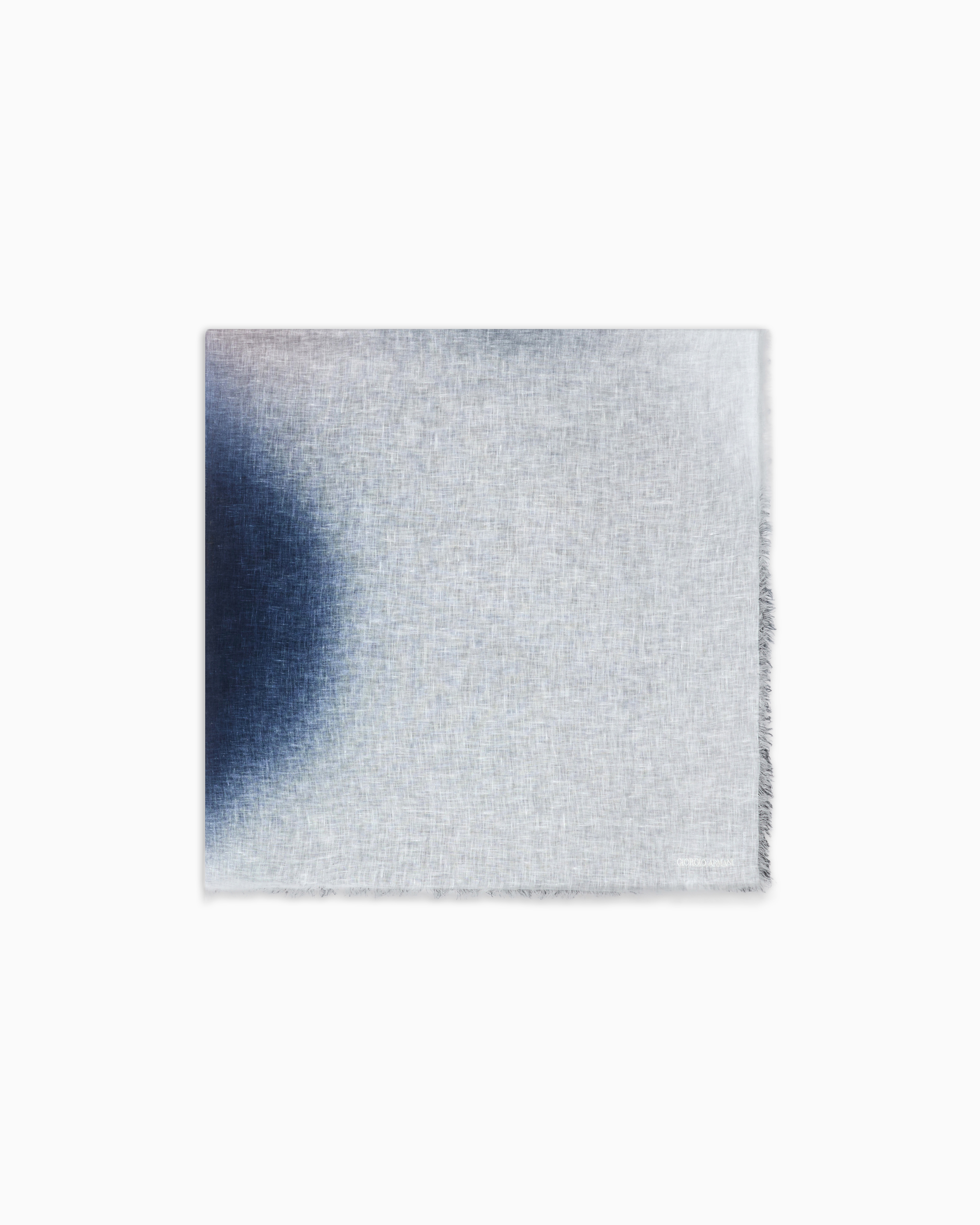 Giorgio Armani Stola In Lino Con Stampa Sfumata