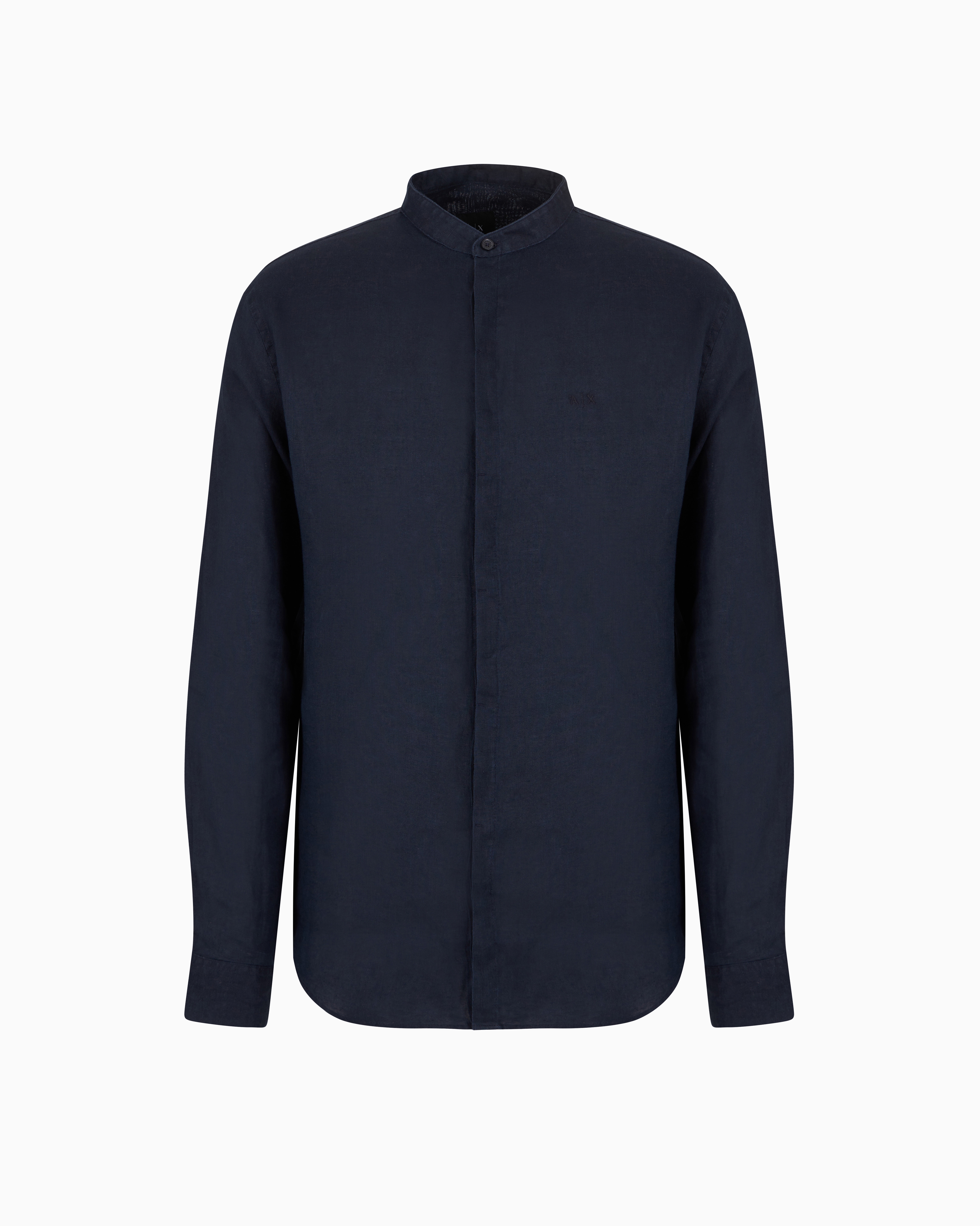 Armani Exchange - Casual Shirts, Man, Navy Blue, Size: