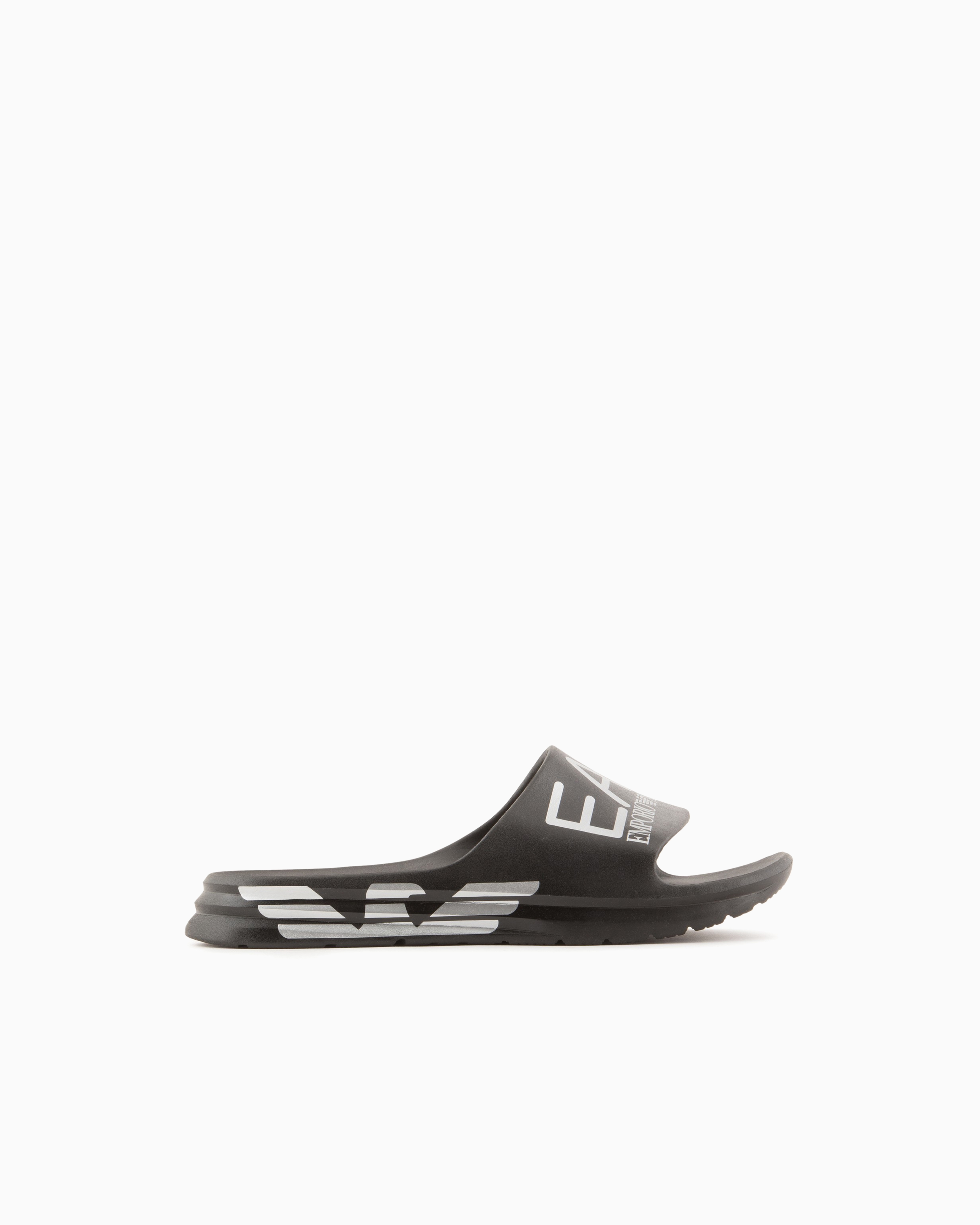 Ea7 Black Crusher Distance Slides With Oversized Logo