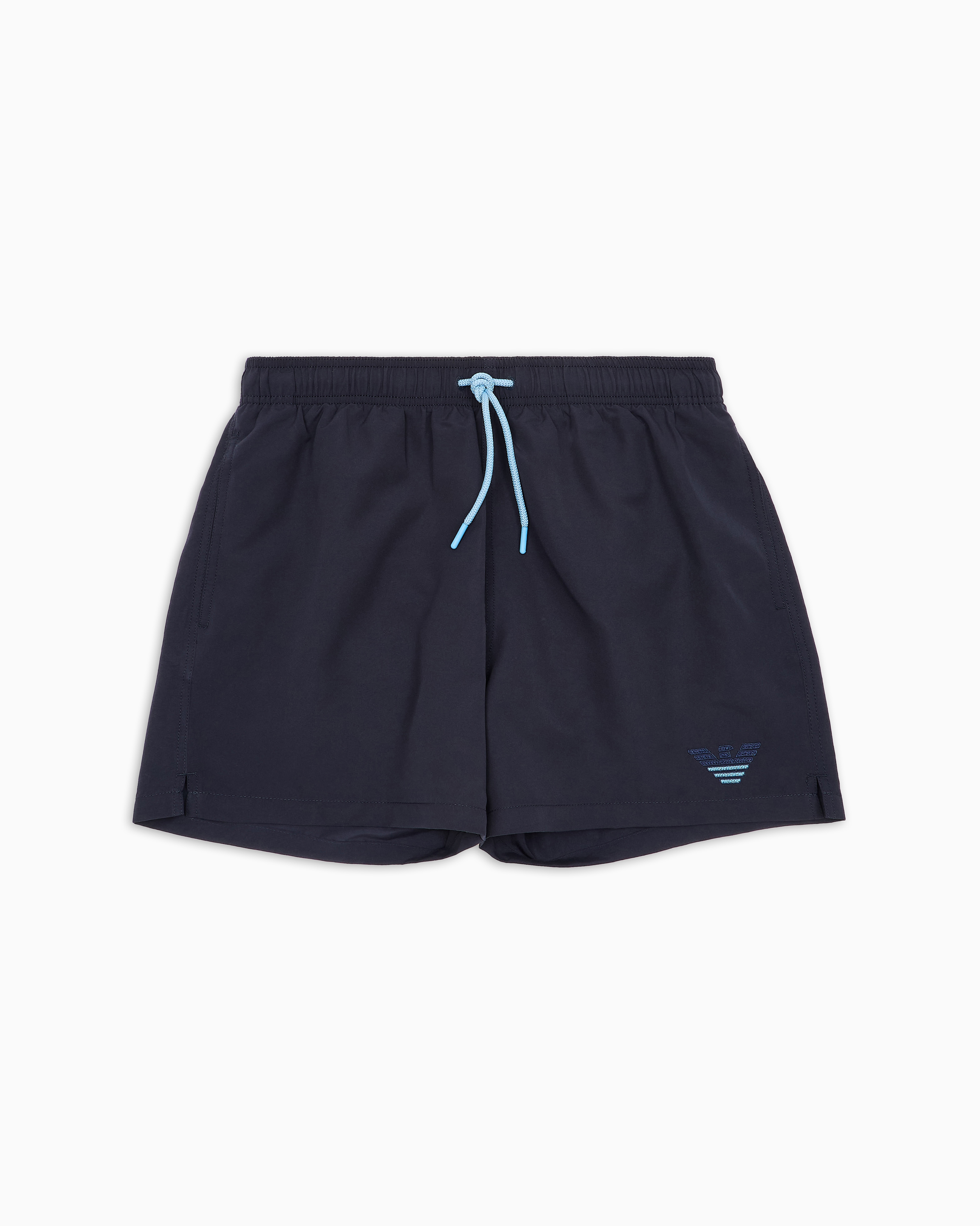 Emporio Armani Costume Shorts Con Ricamo Aquila Bicolor