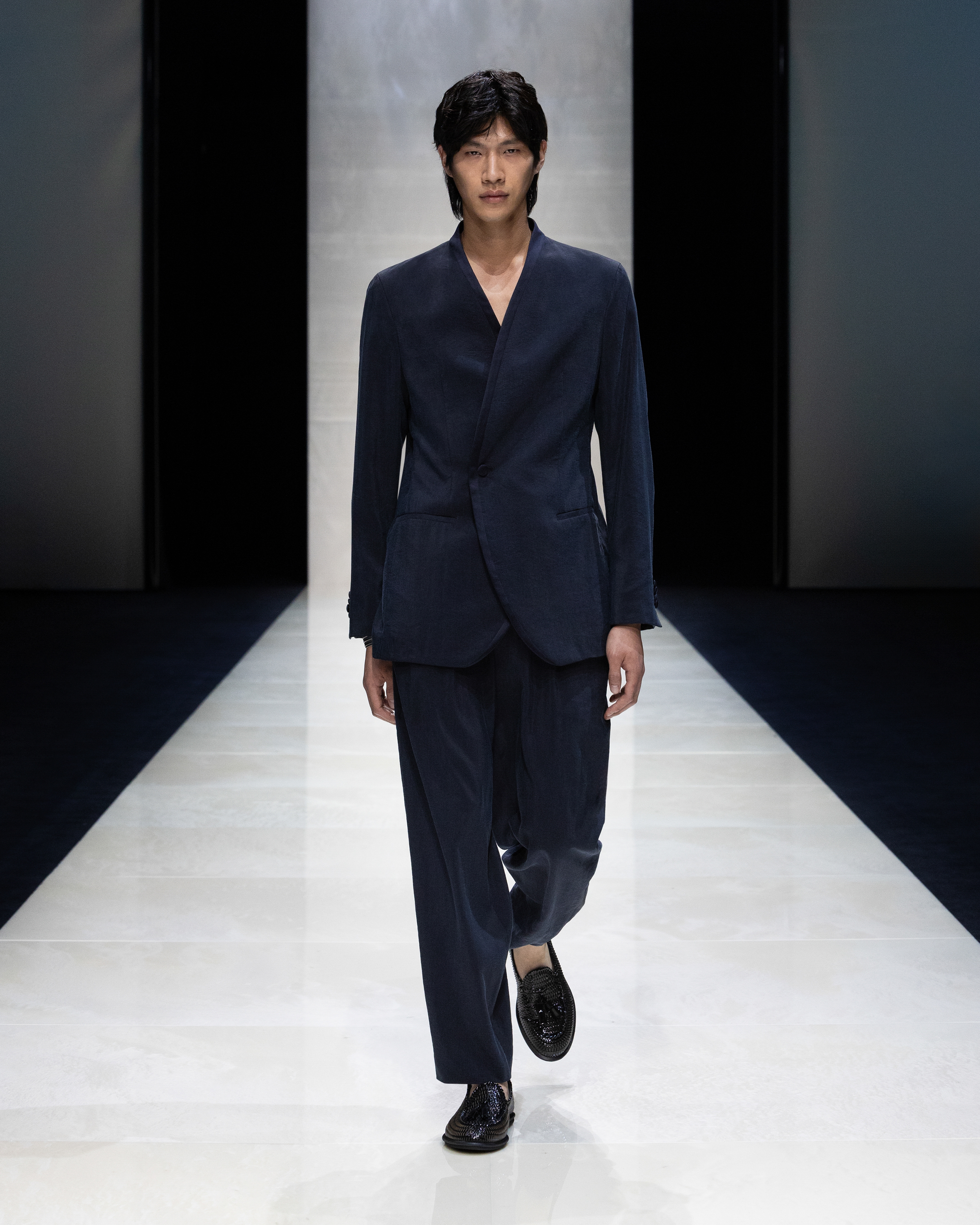 アプトンライン タキシードジャケット シルク混紡 | Giorgio Armani