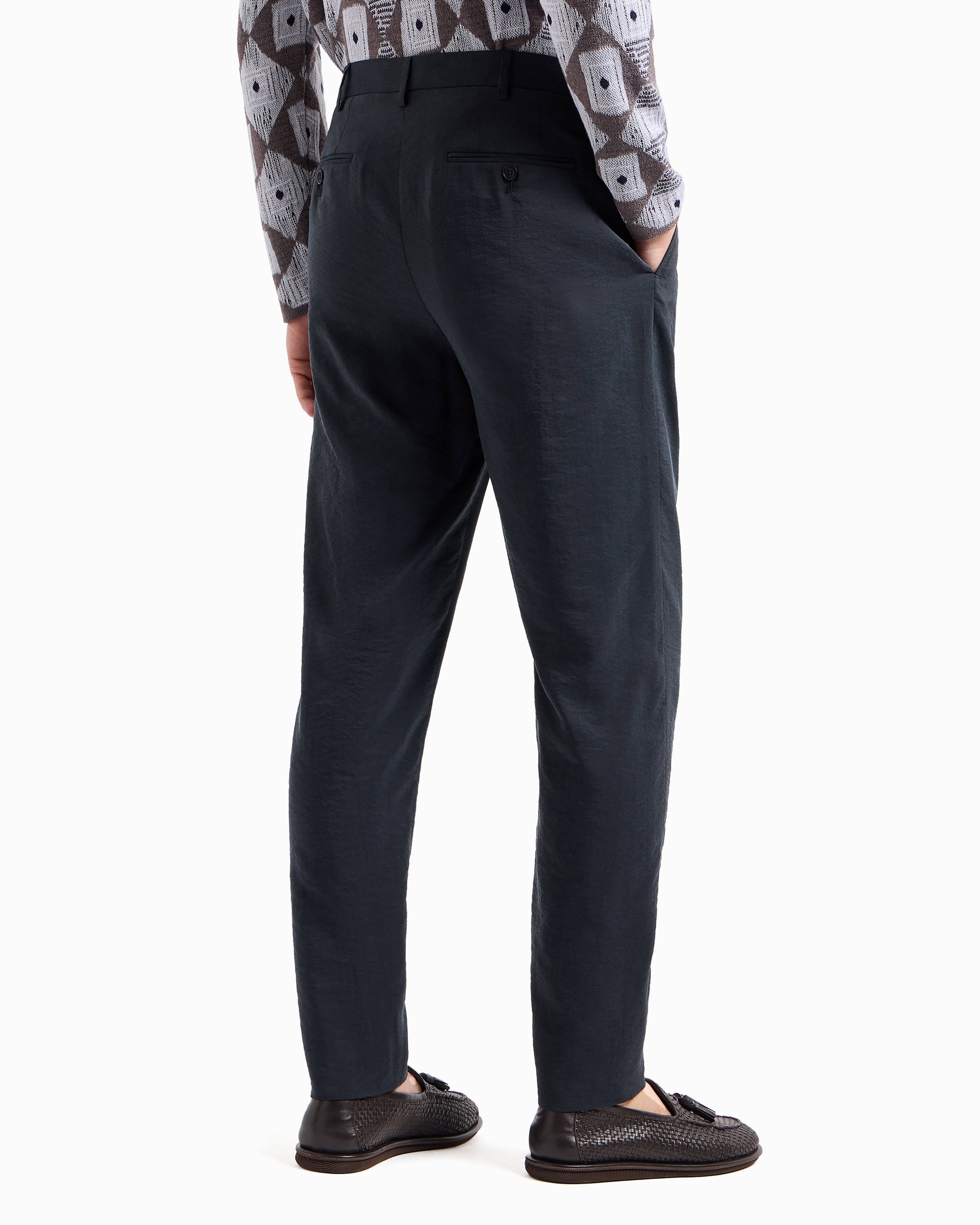 正規品 GIORGIO ARMANI 黒タグ　シルク混 パンツ 白 メンズ 正規品 黒タグ GIORGIO ARMANI シルク混 パンツ 白 メンズ