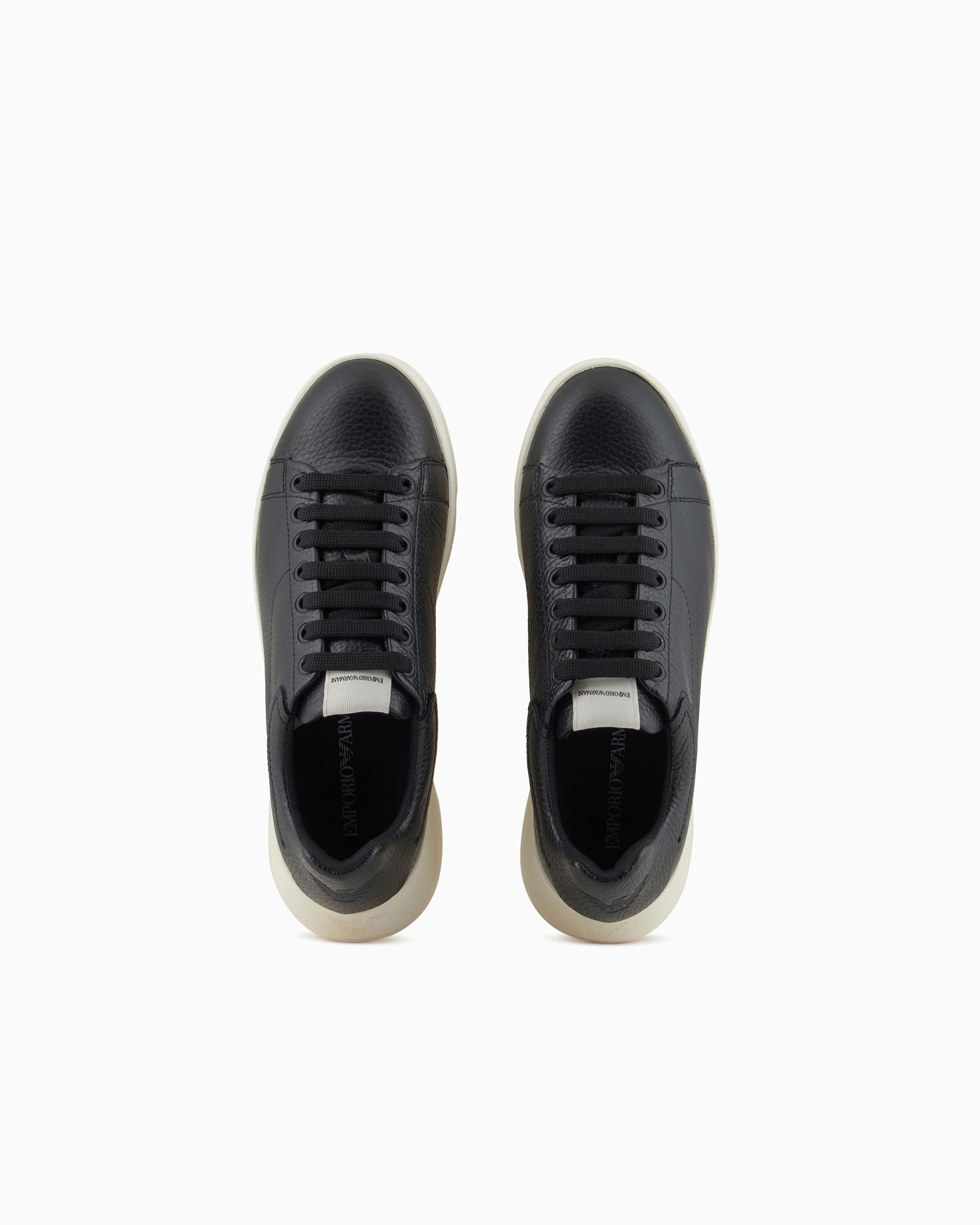 Tumbled leather sneakers | Emporio Armani