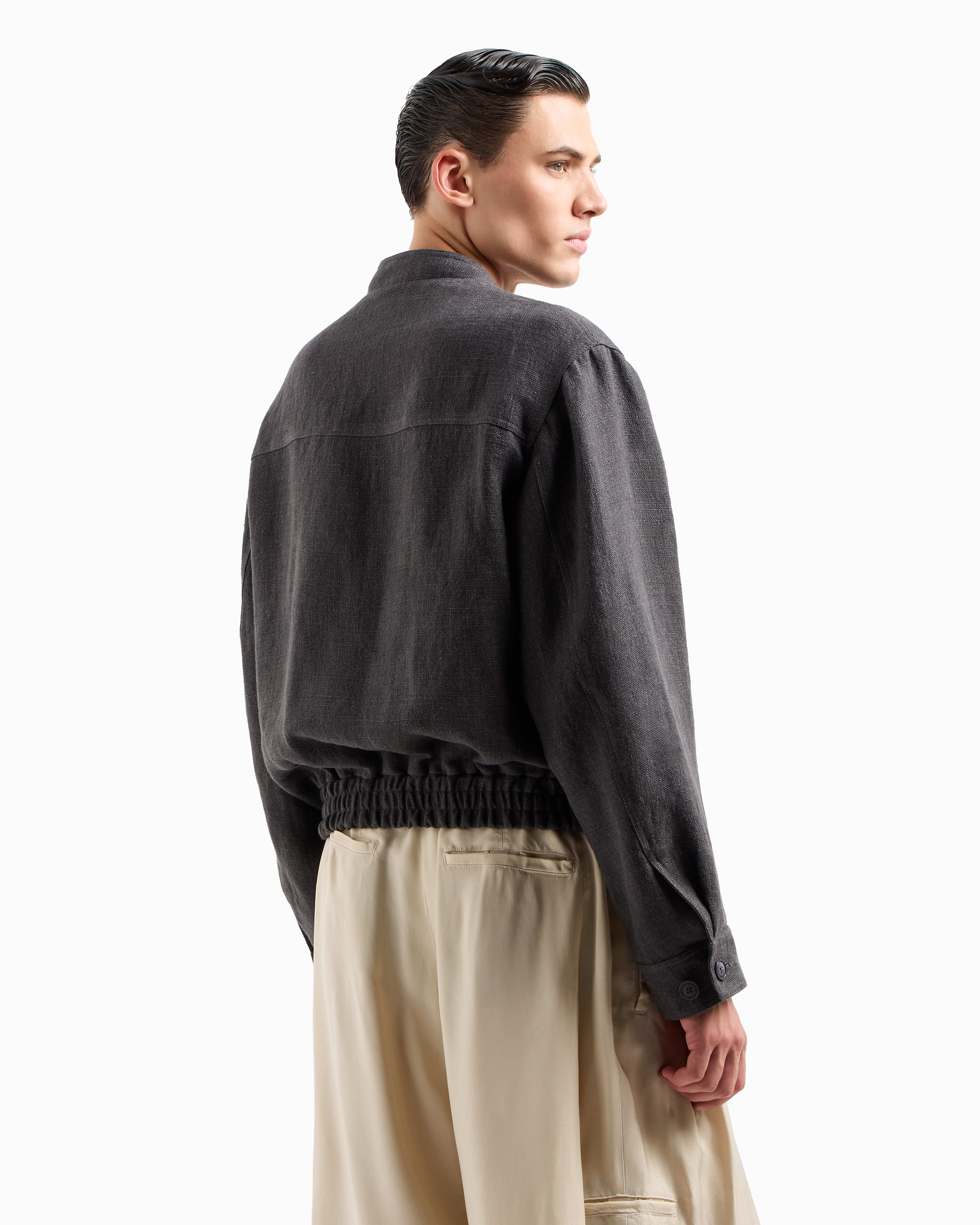 ASACA Giorgio Armani ブルゾン ブラウン ブランド古着】カウレザーダブルボタンブルゾン（ブルゾン