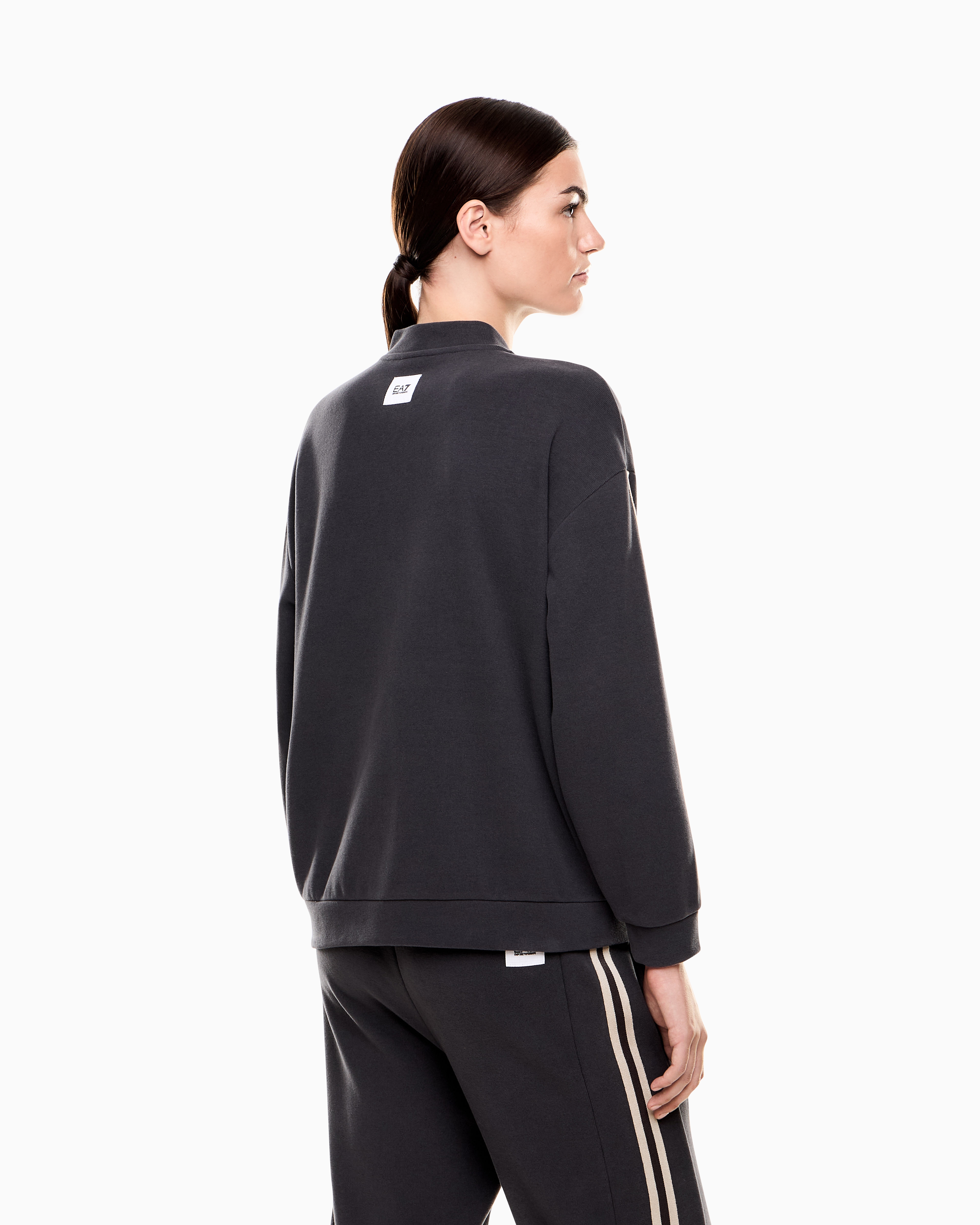 Sporty Forever ジップアップ スウェットシャツ コットン混紡 | EA7