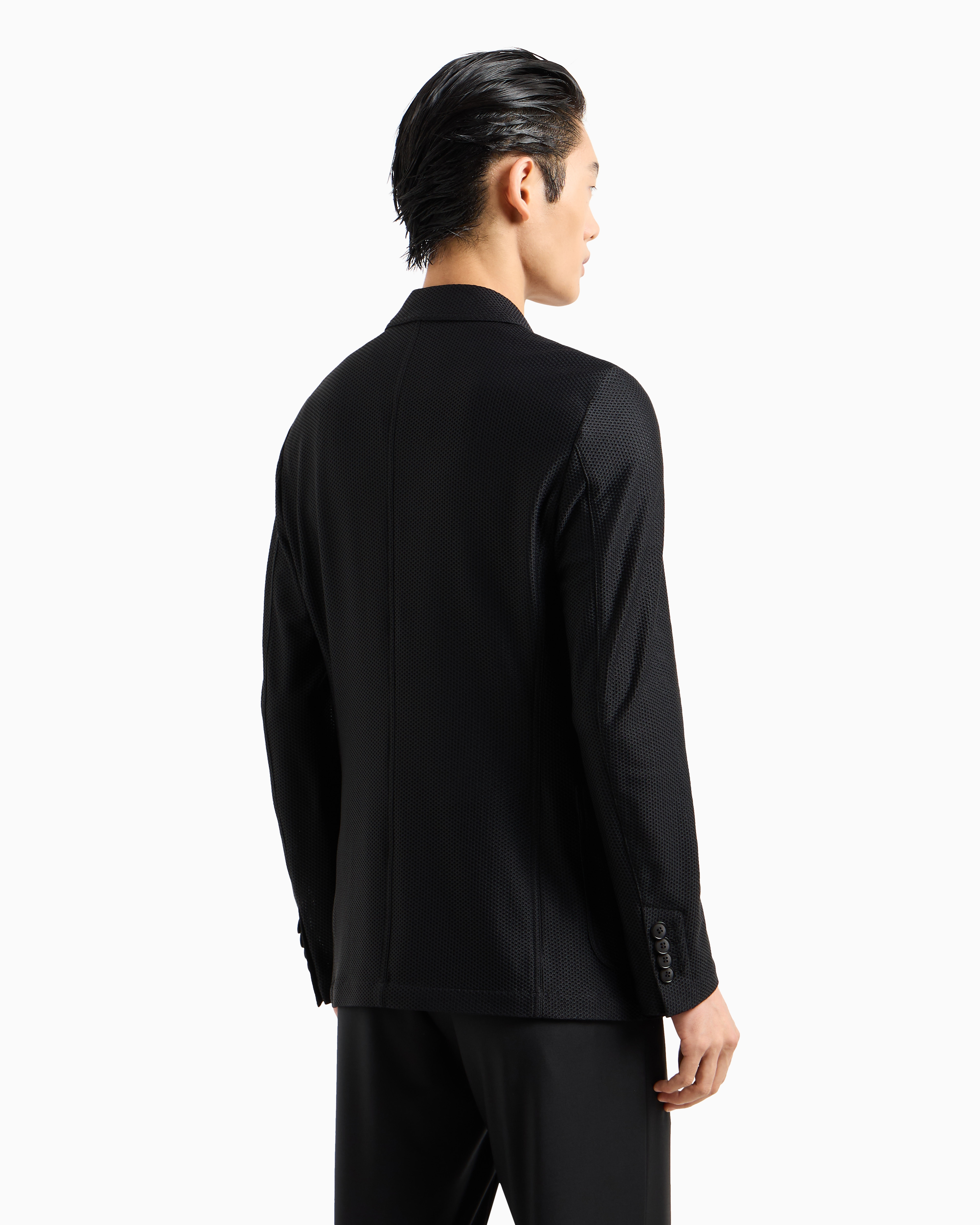 アイコン シングルブレストジャケット テクニカルワッフルファブリック