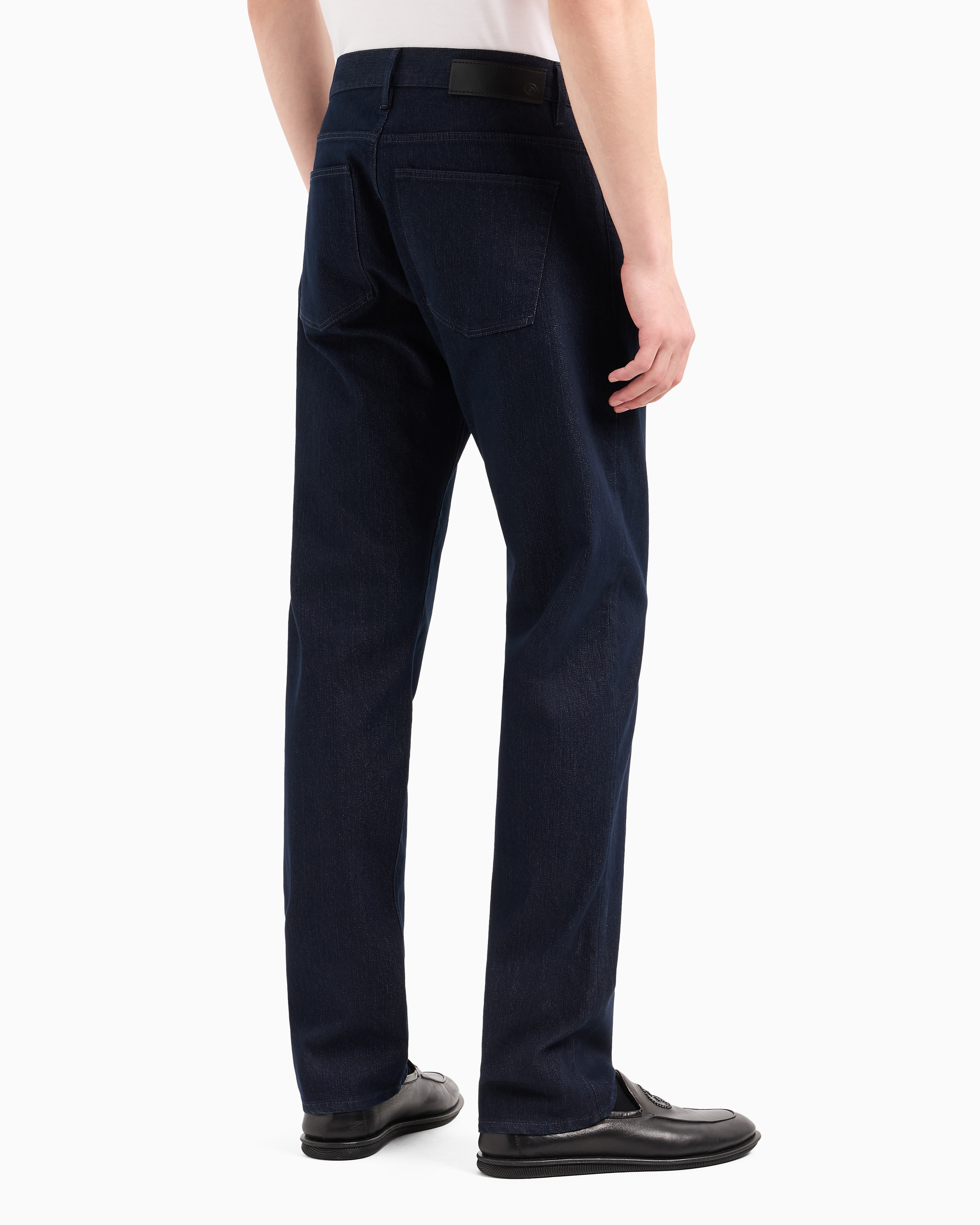 Regular-fit, five-pocket trousers in stretch cotton