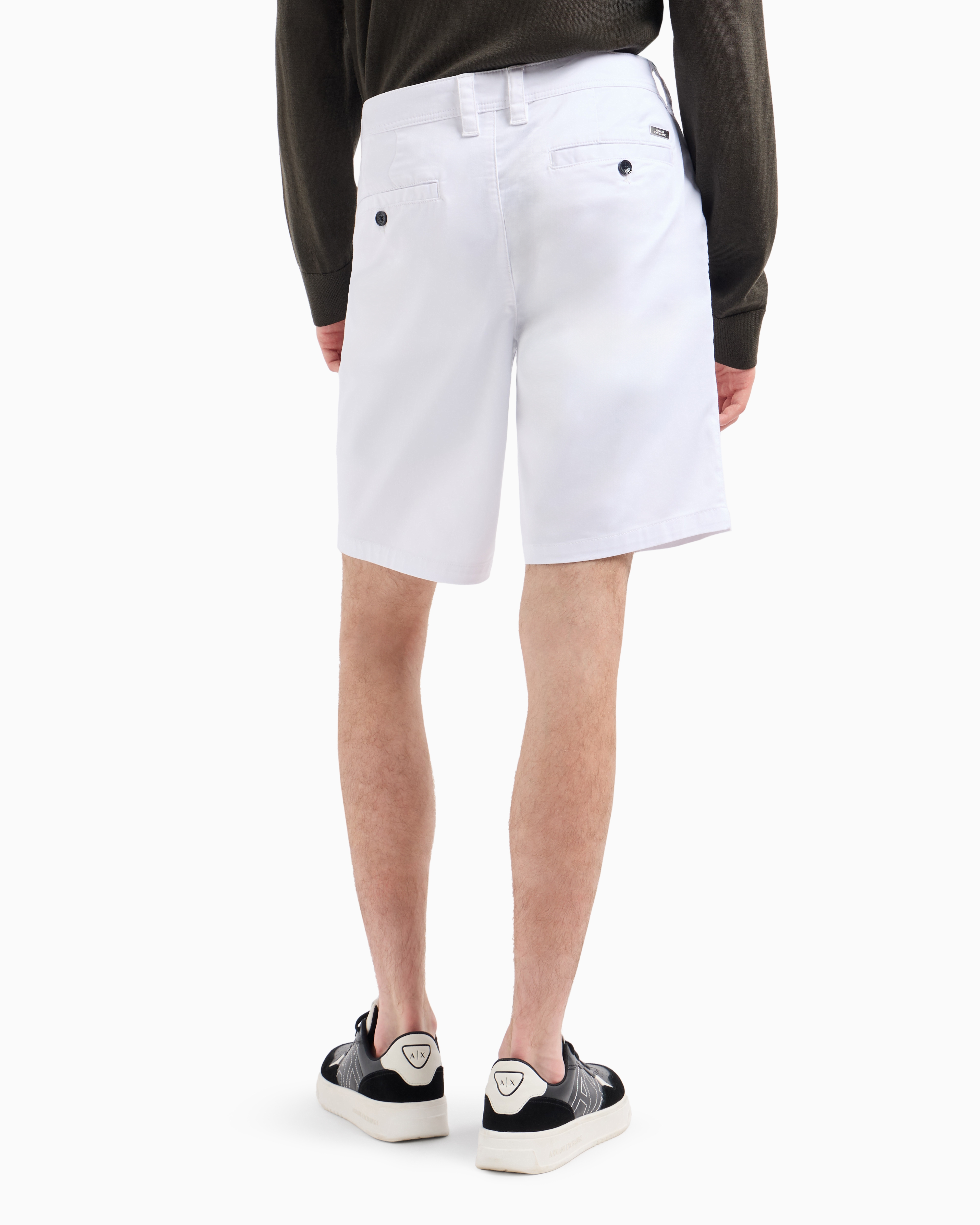 Bermuda shorts satin stretch fabric