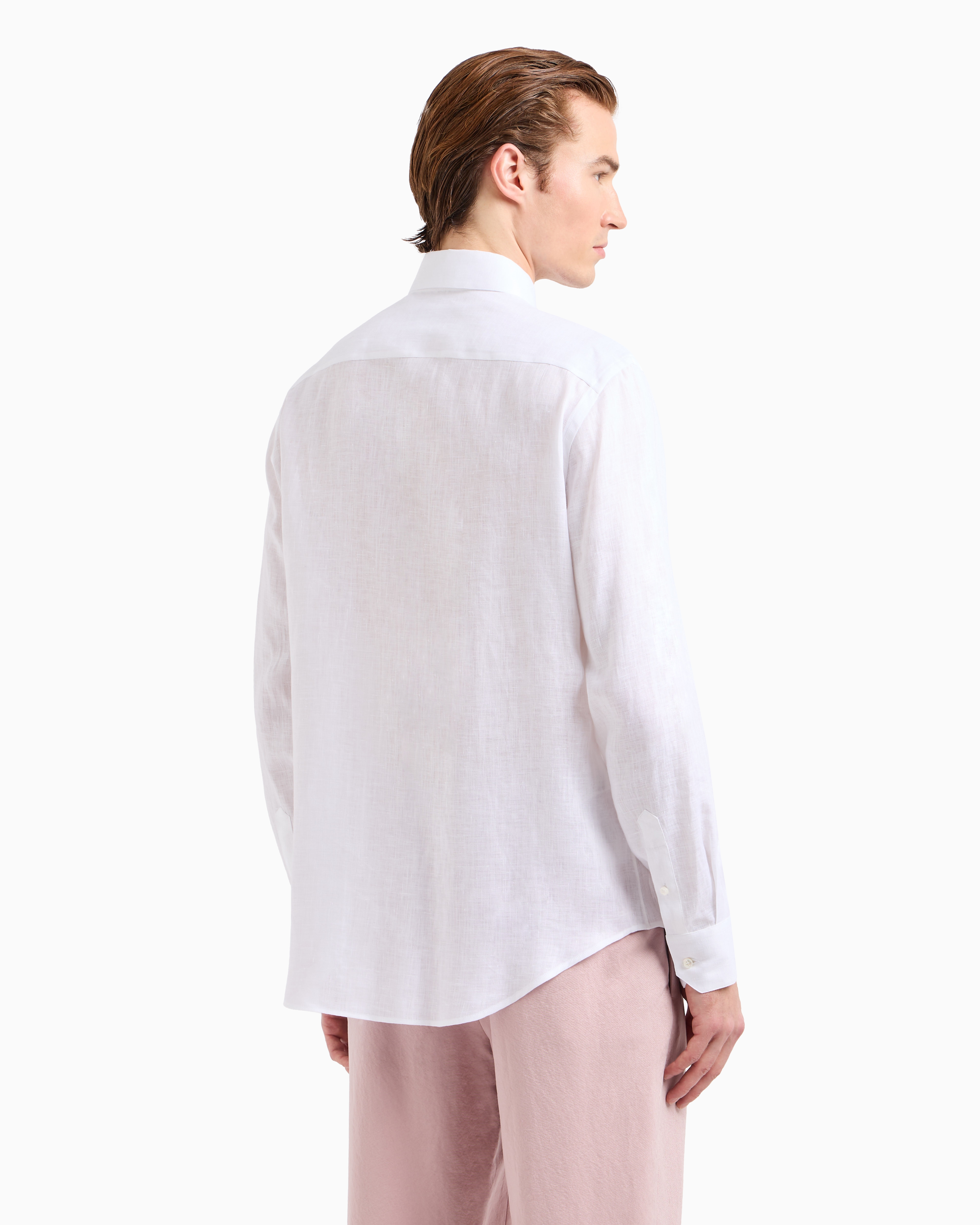 Linen シャツ Relaxed Long Sleeve Linen Button-Down Shirt in Vince