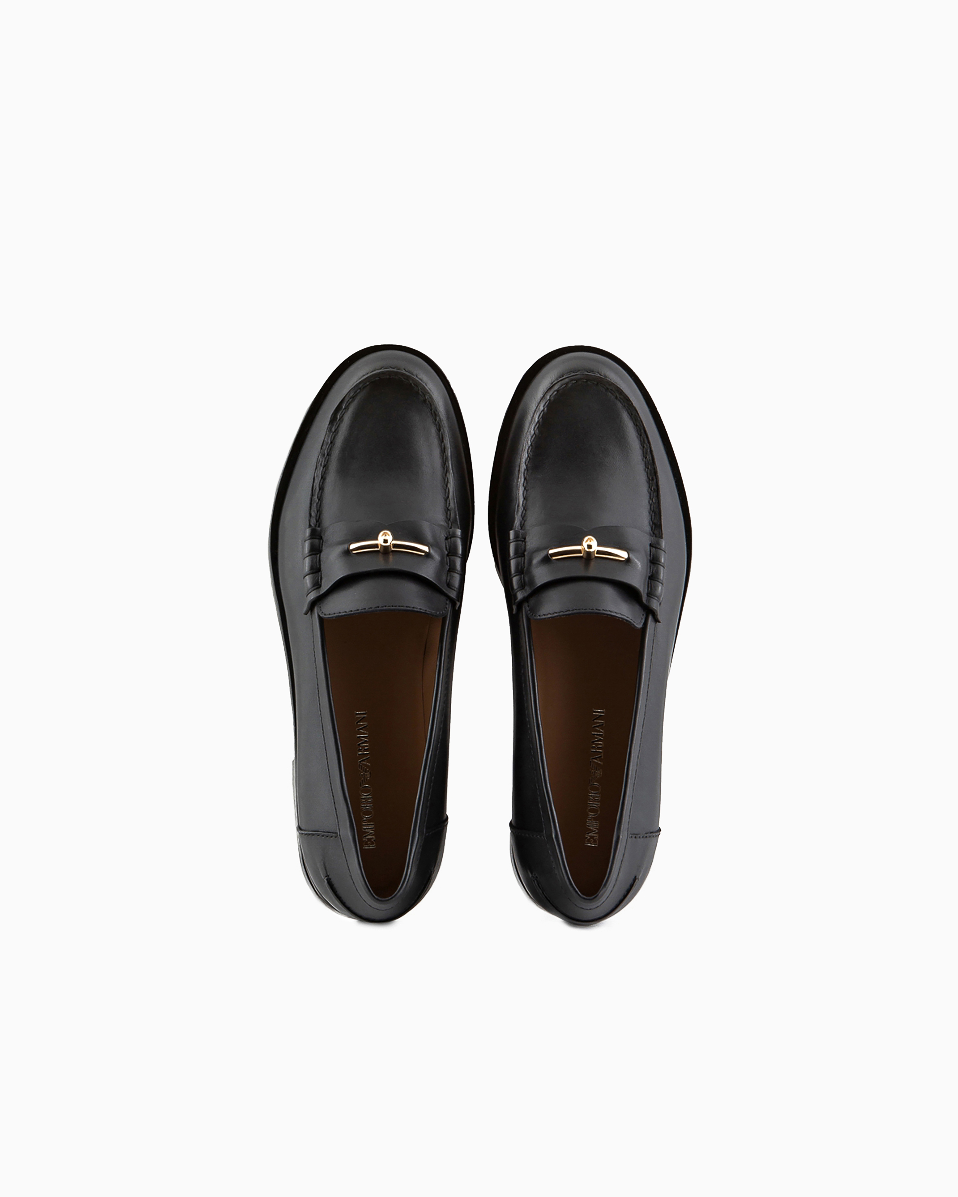 ローファー ポリッシュドレザー製 スティラップ | Emporio Armani