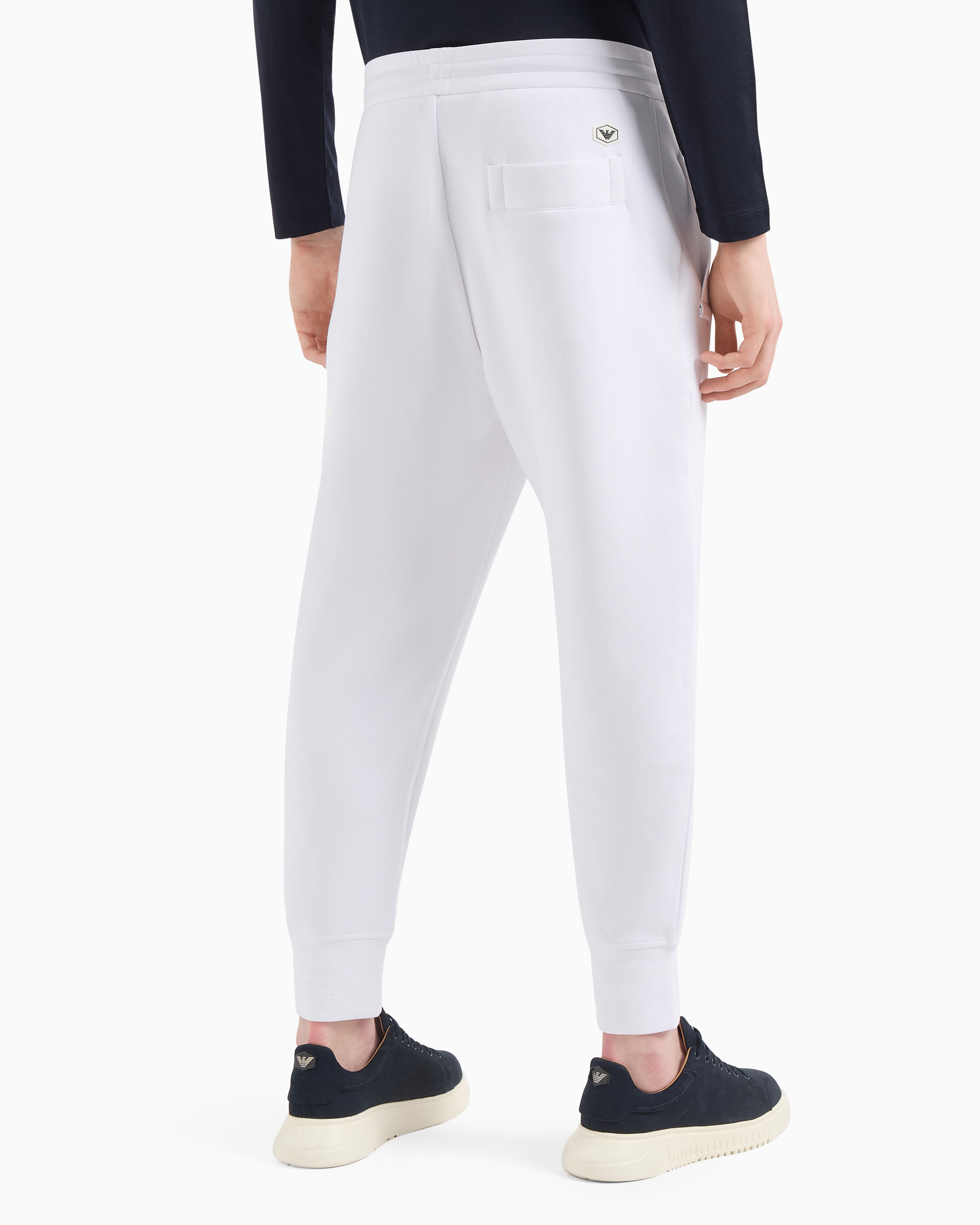 Emporio Armani - Double-jersey joggers, Man, White, Size: