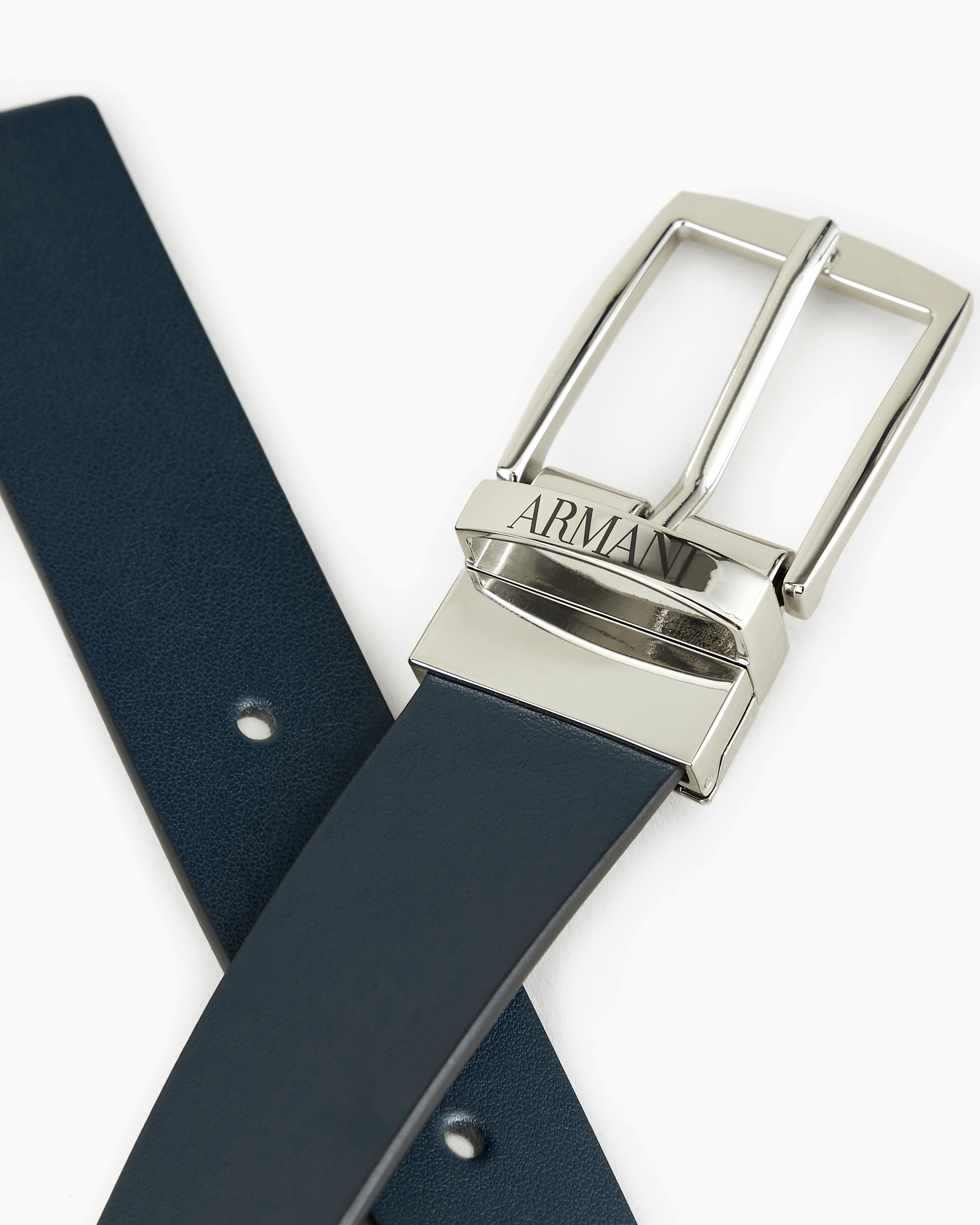 Emporio Armani - Reversible belt with logo buckle, Boy, Two-tone, Size: