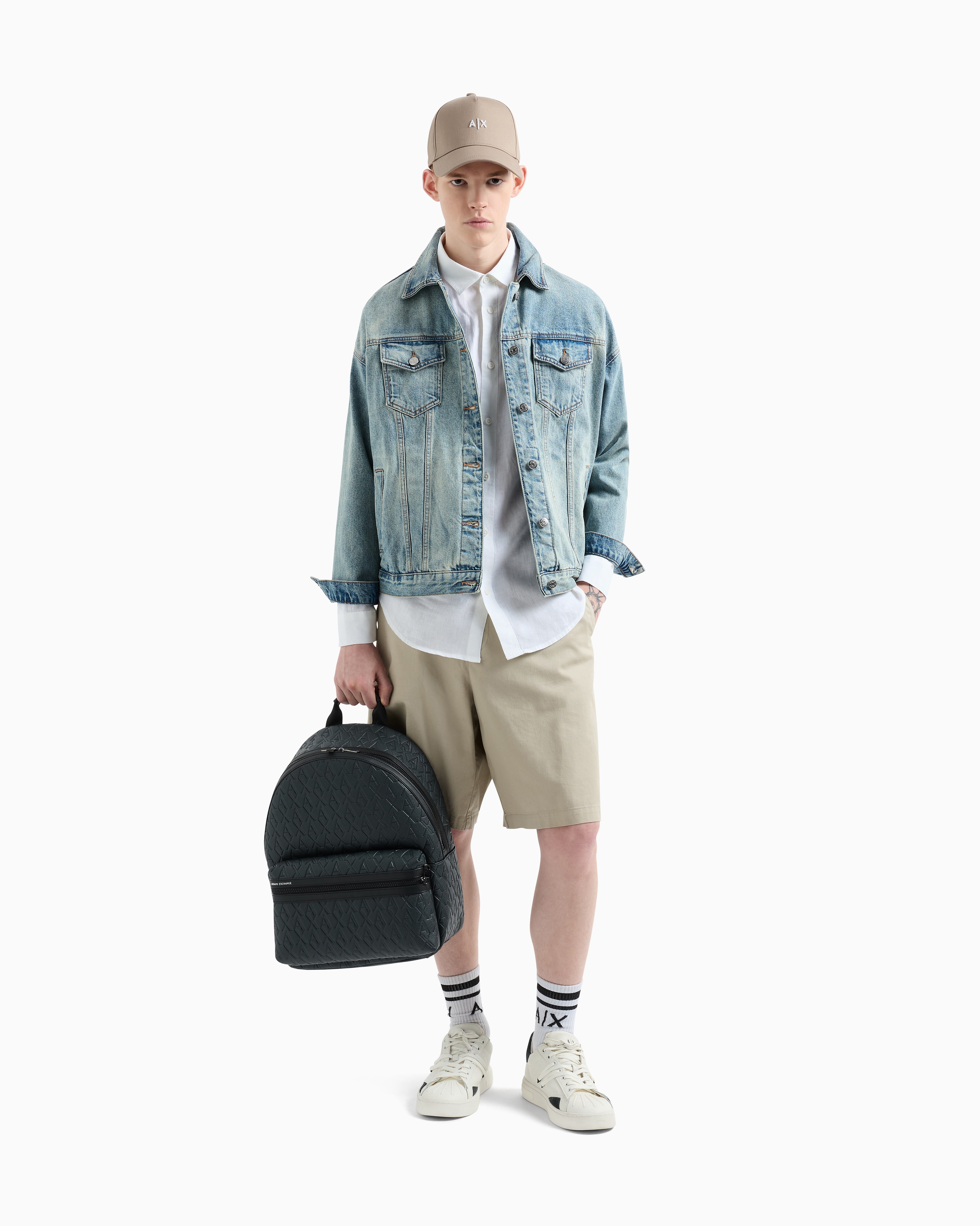 Armani Exchange - Regular fit linen shirt, Man, White, Size: