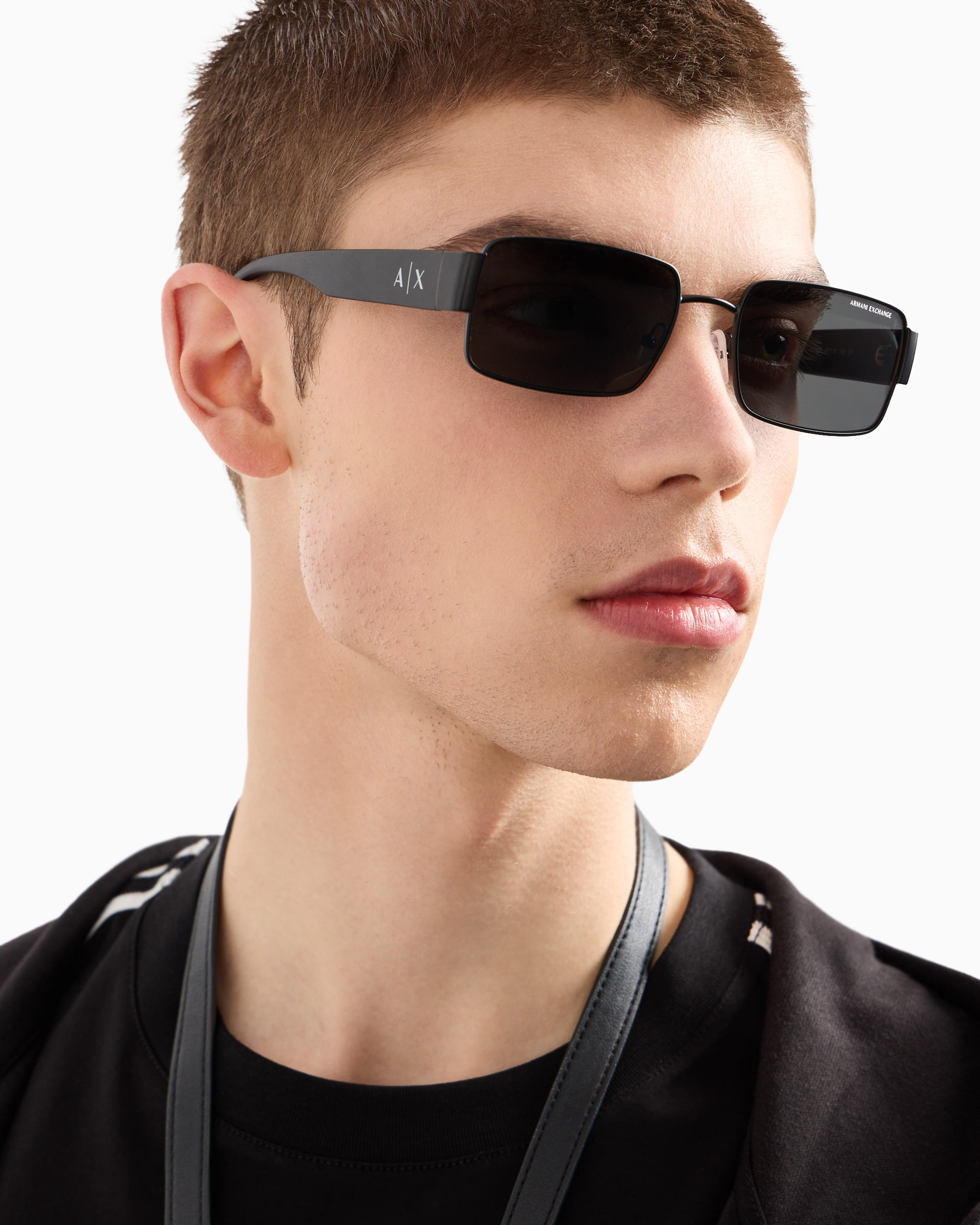 Armani Exchange - Sunglasses, Man, Black, Size: 57L