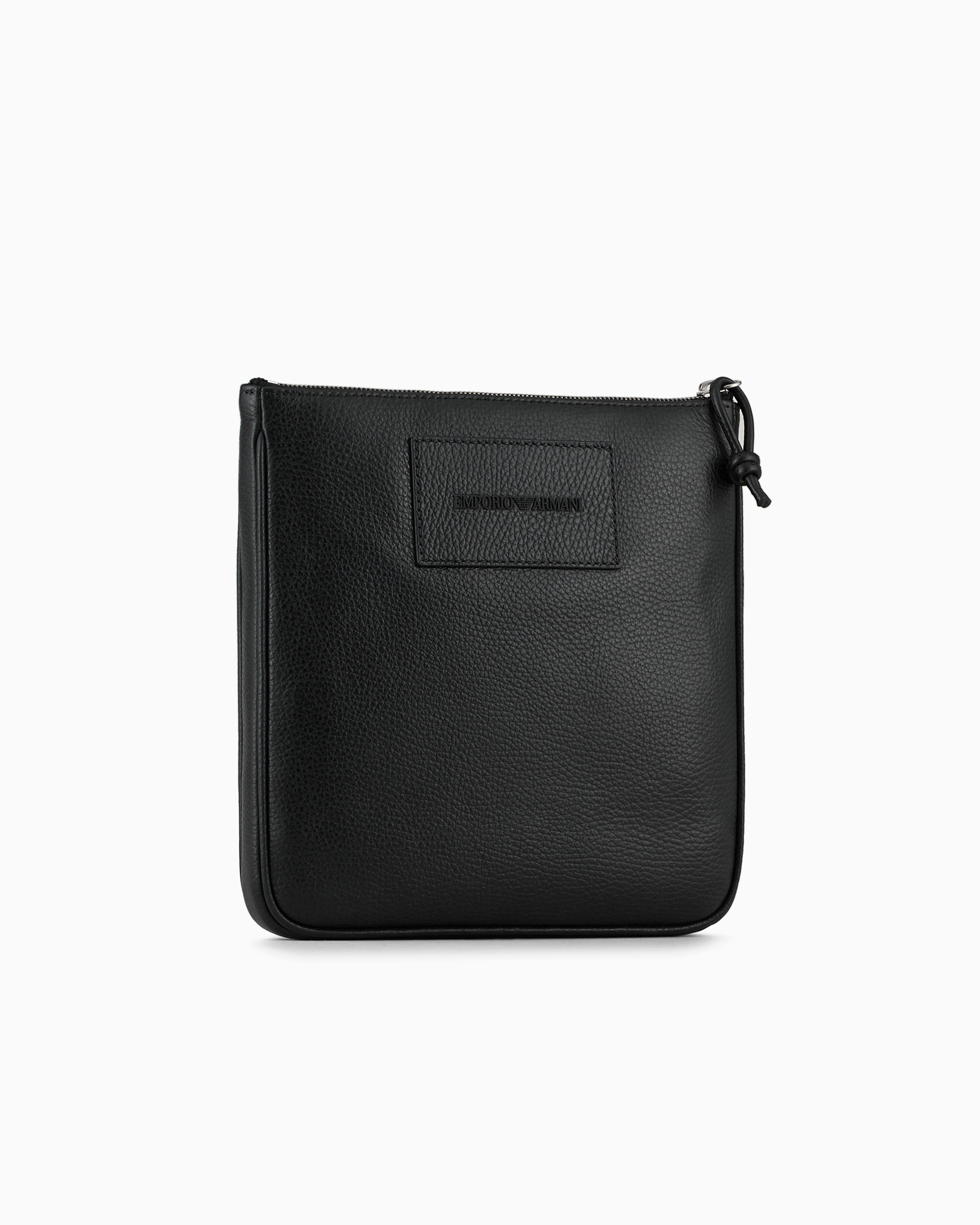 フラットショルダーバッグ タンブルレザー | Emporio Armani