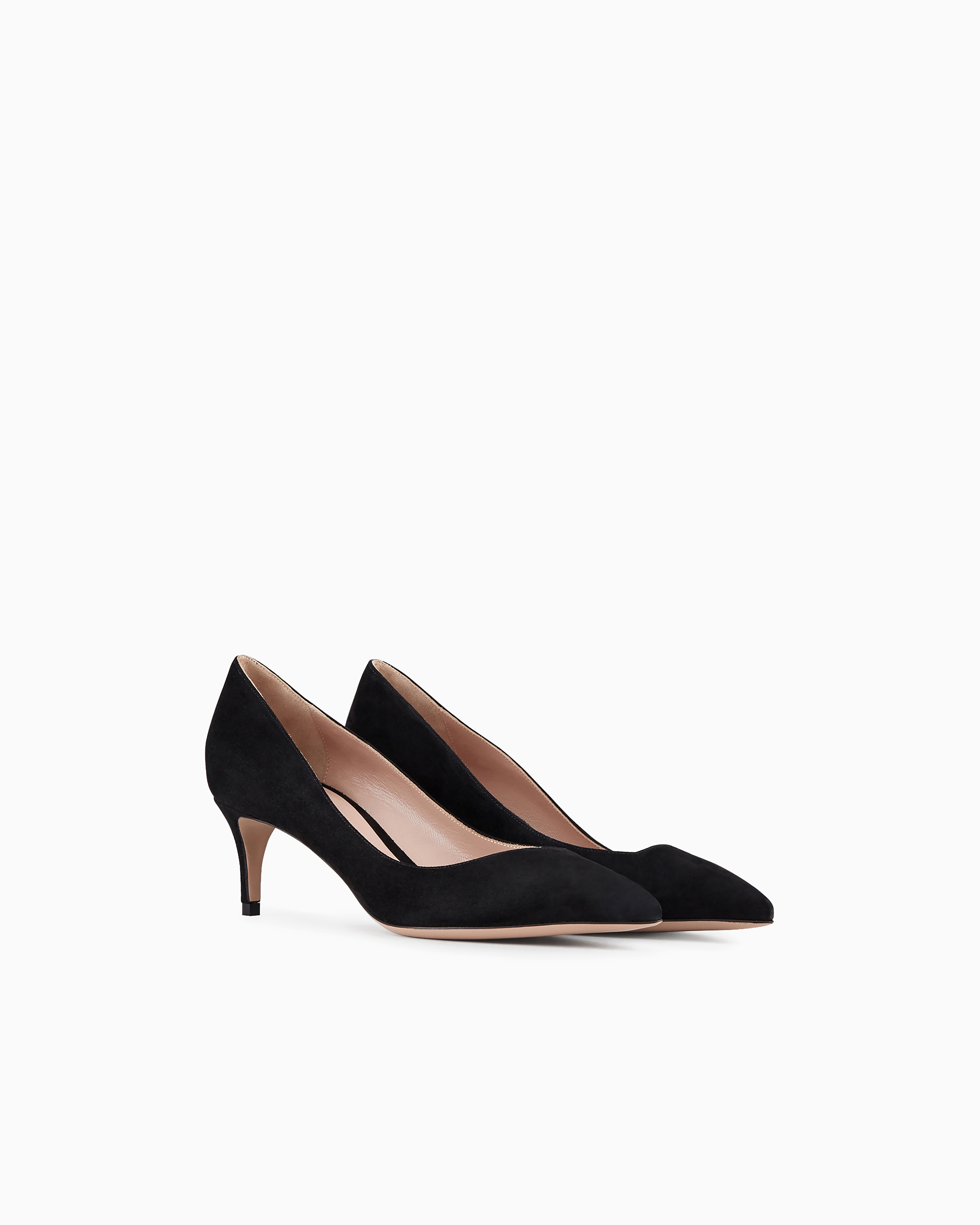 Suede court shoes with asymmetric top line | Giorgio Armani