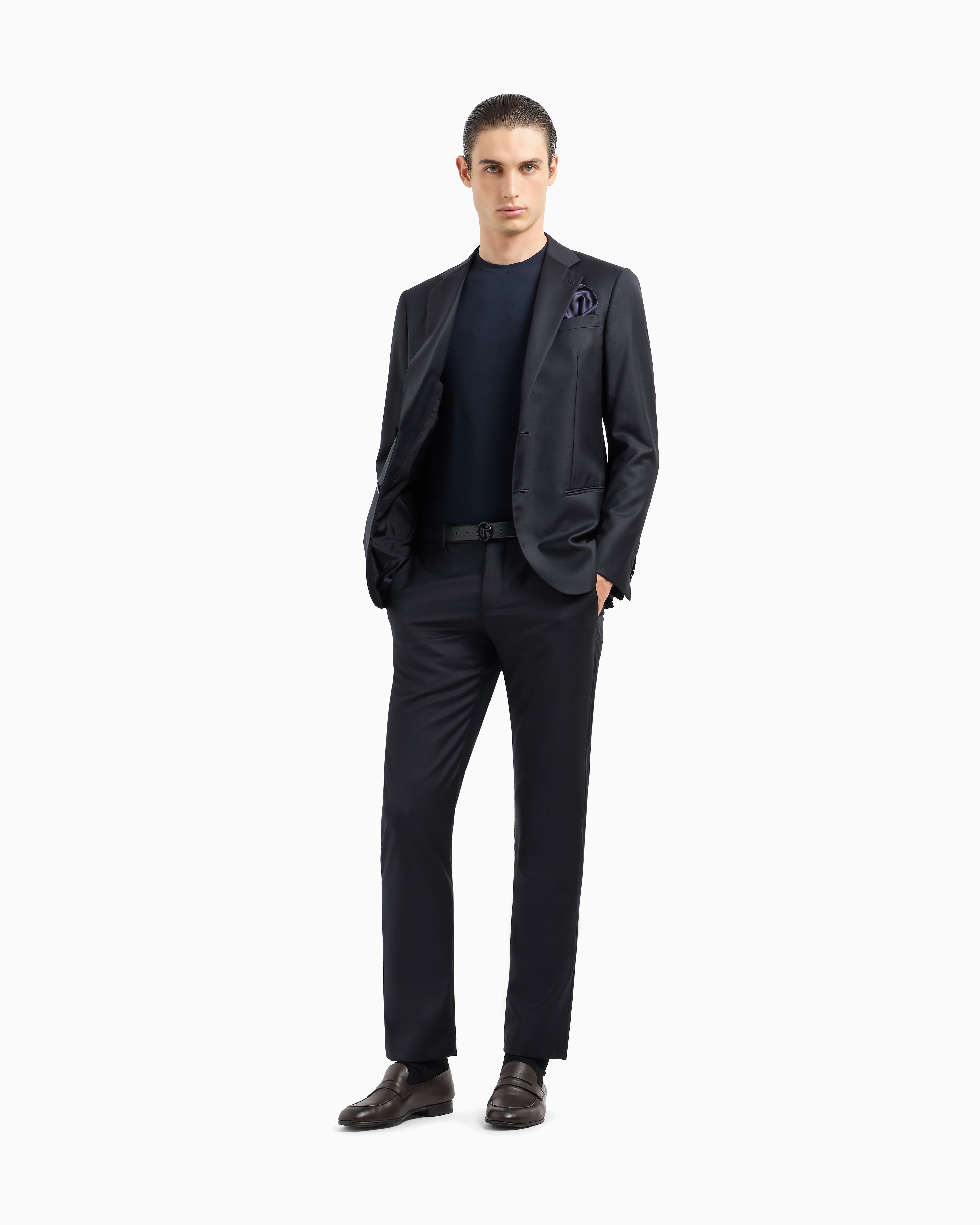 Soho Line single-breasted suit in wool and cashmere Giorgio Armani