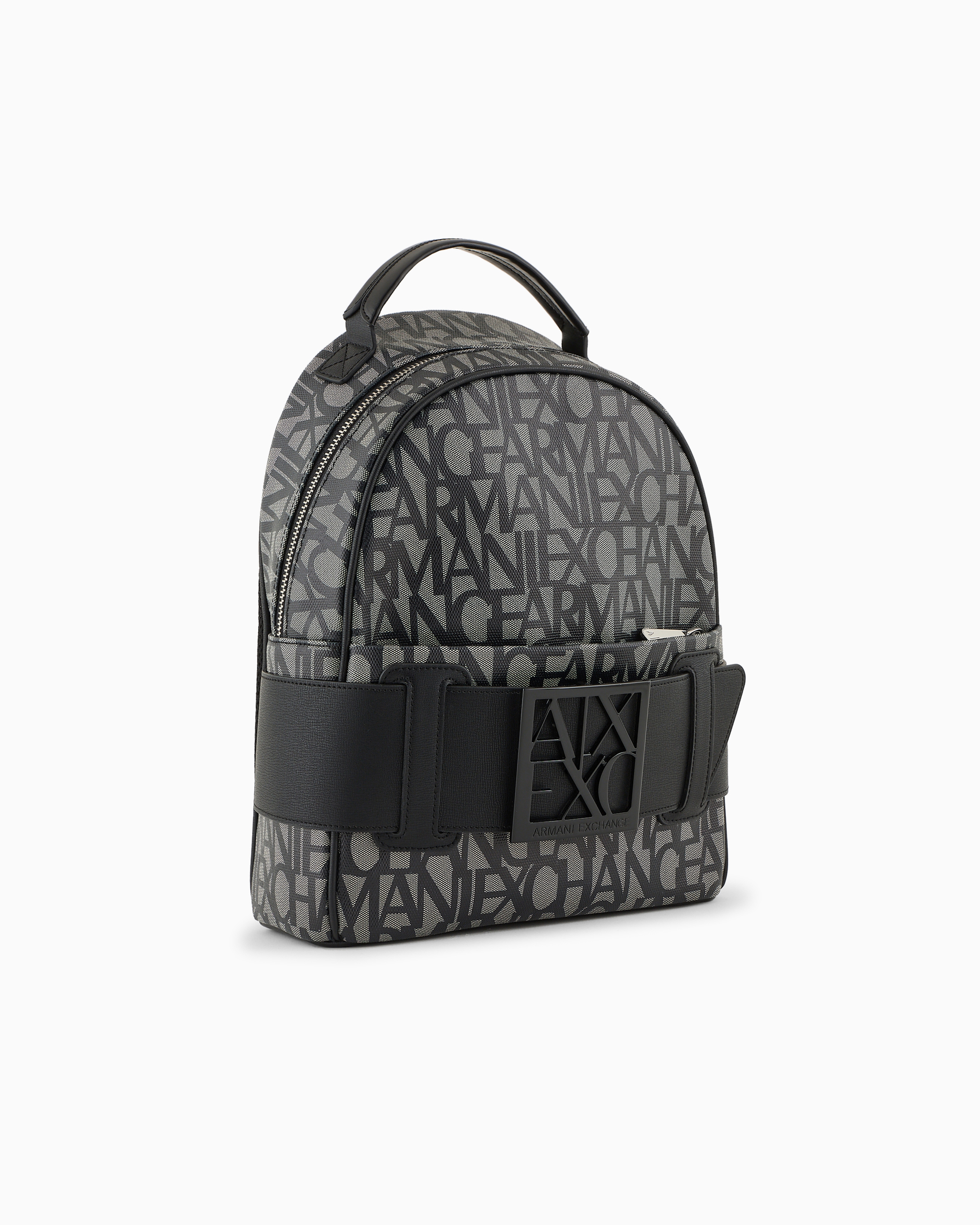 Armani Exchange Black Cotton Backpack