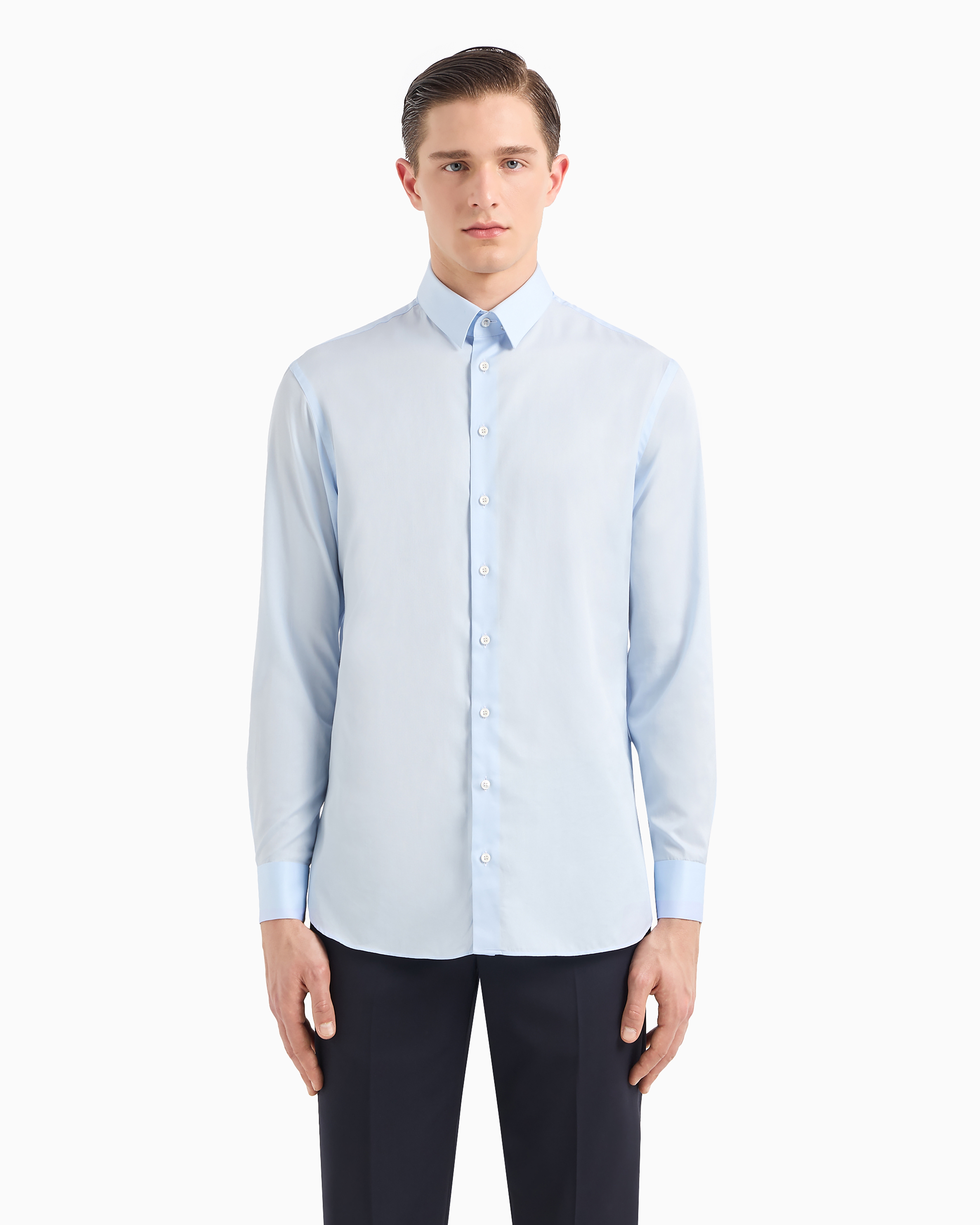 Giorgio Armani リネンシャツ ライトブルー undefined