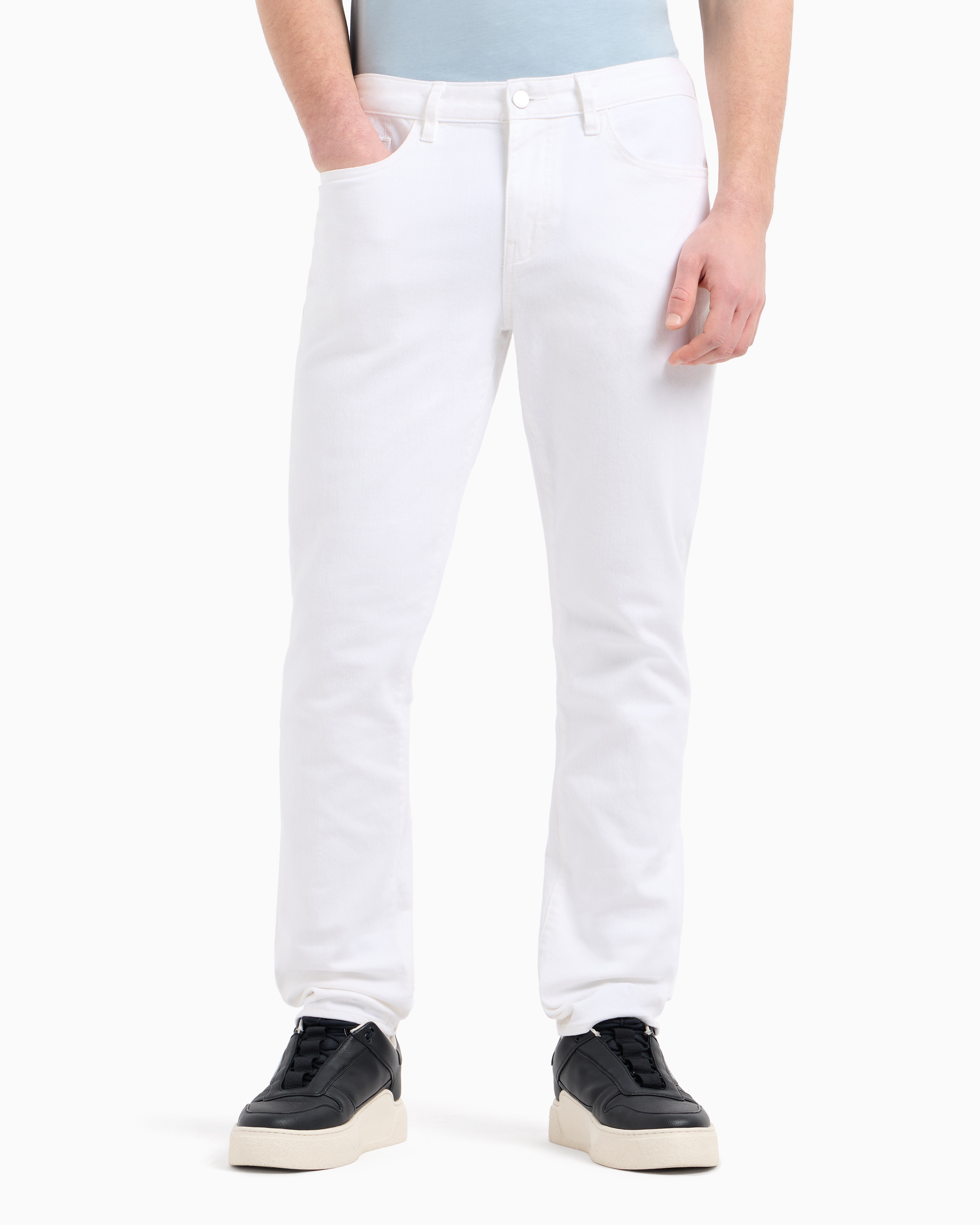 Armani Exchange - Skinny cotton jeans, Man, White, Size: