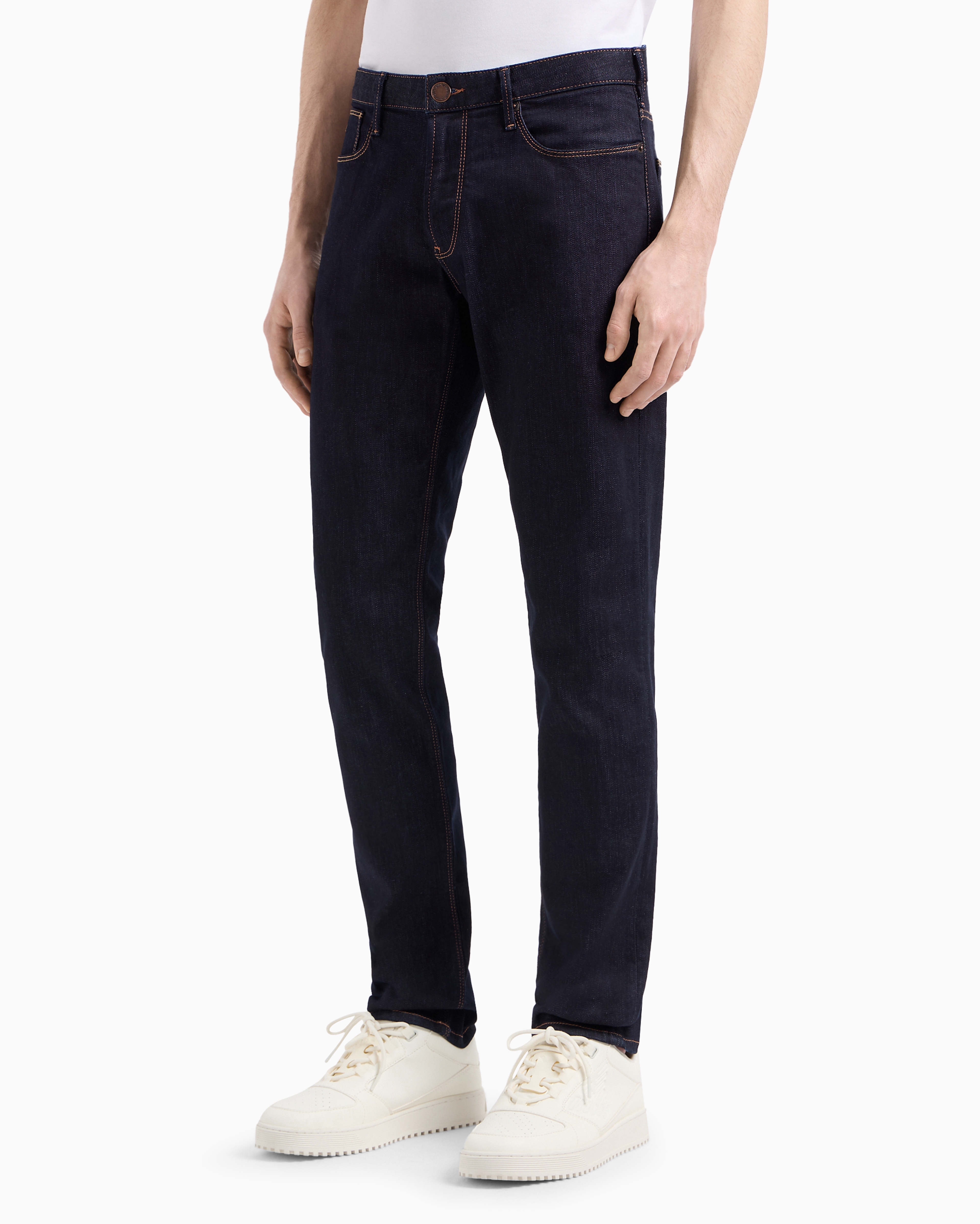 Emporio Armani - J06 Slim-fit, washed, 11.5 oz comfort-denim jeans, Man, Blue, Size: