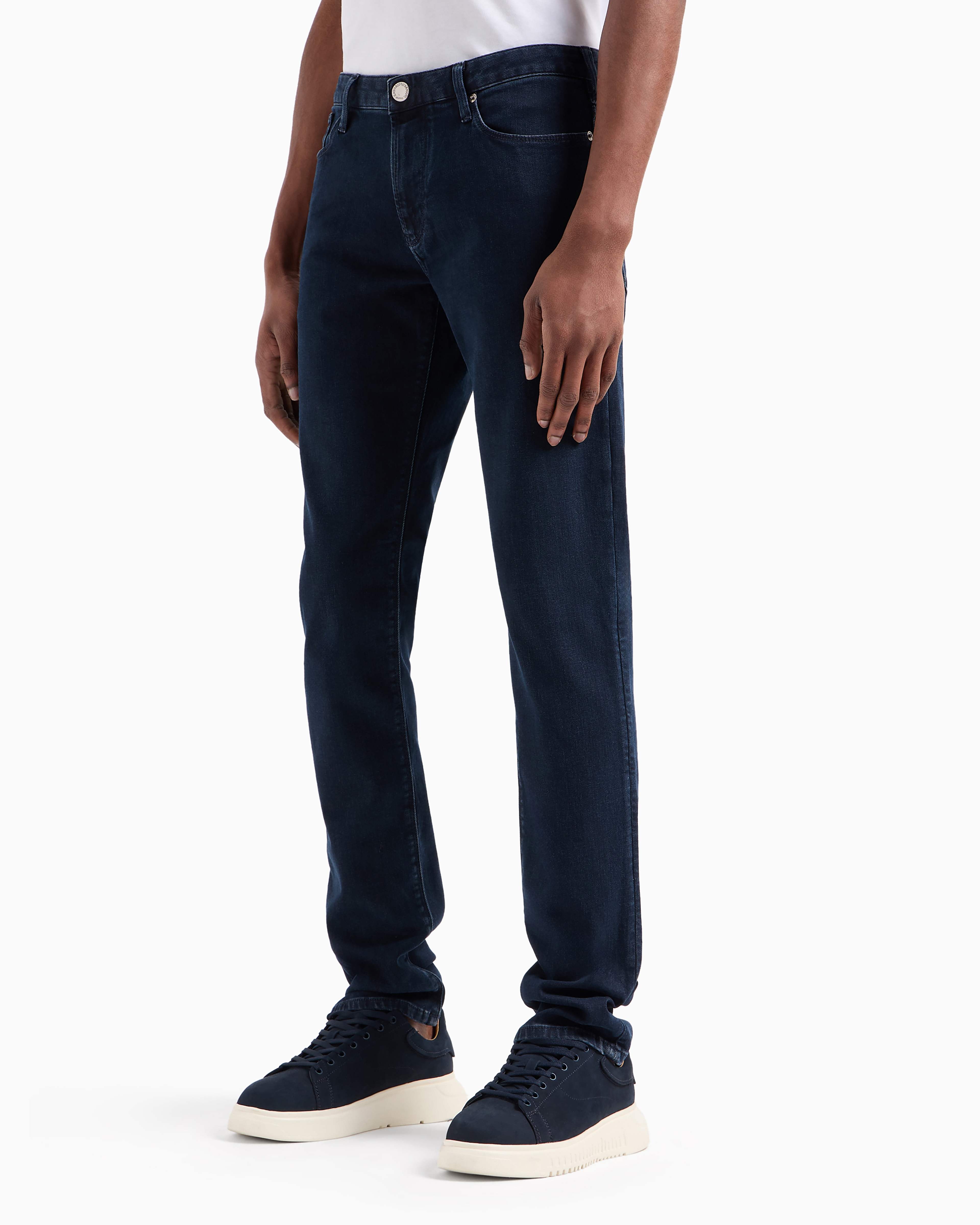 Emporio Armani - J06 Slim-fit, washed, 10.5 oz comfort-denim jeans, Man, Blue, Size: