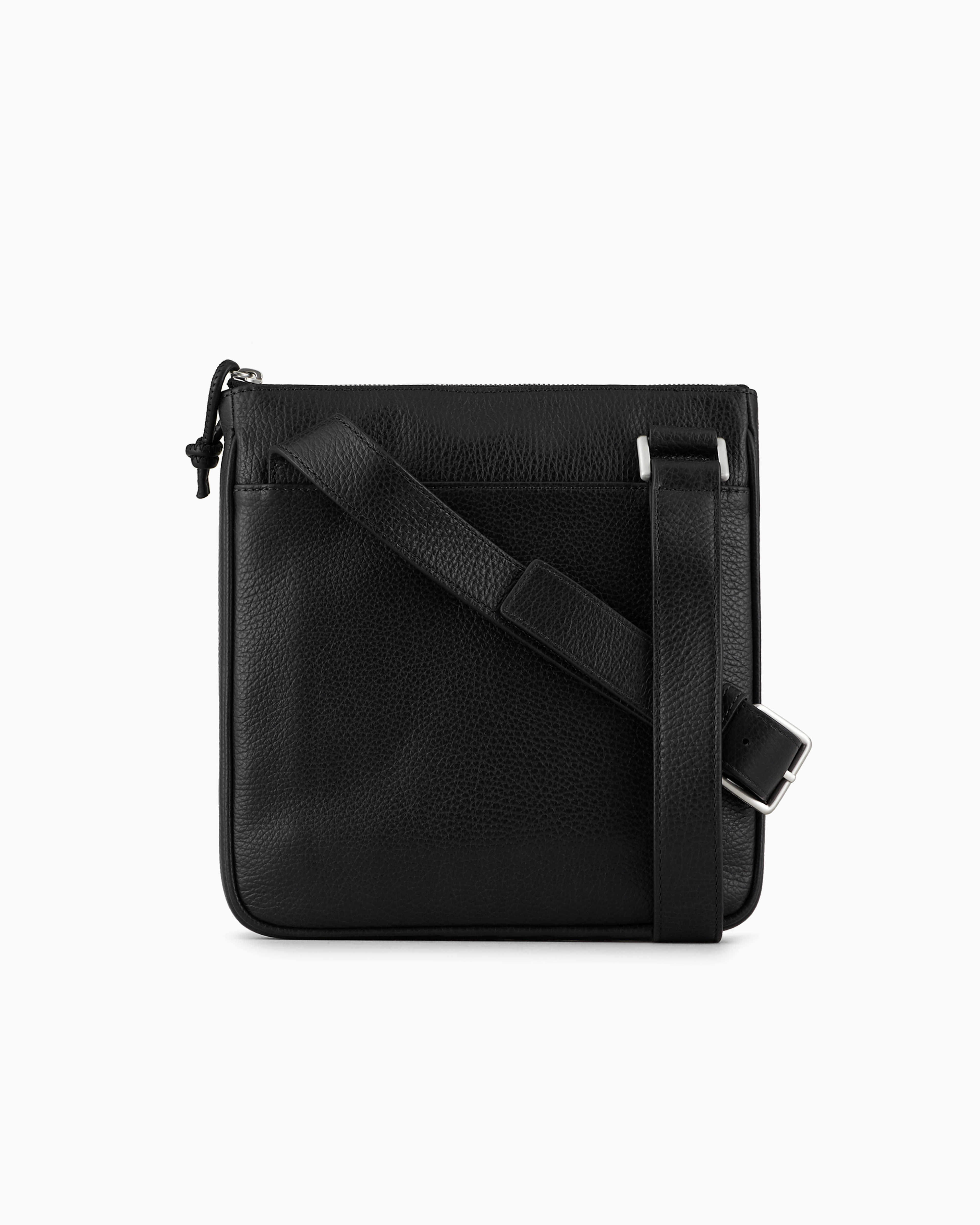 フラットショルダーバッグ タンブルレザー | Emporio Armani