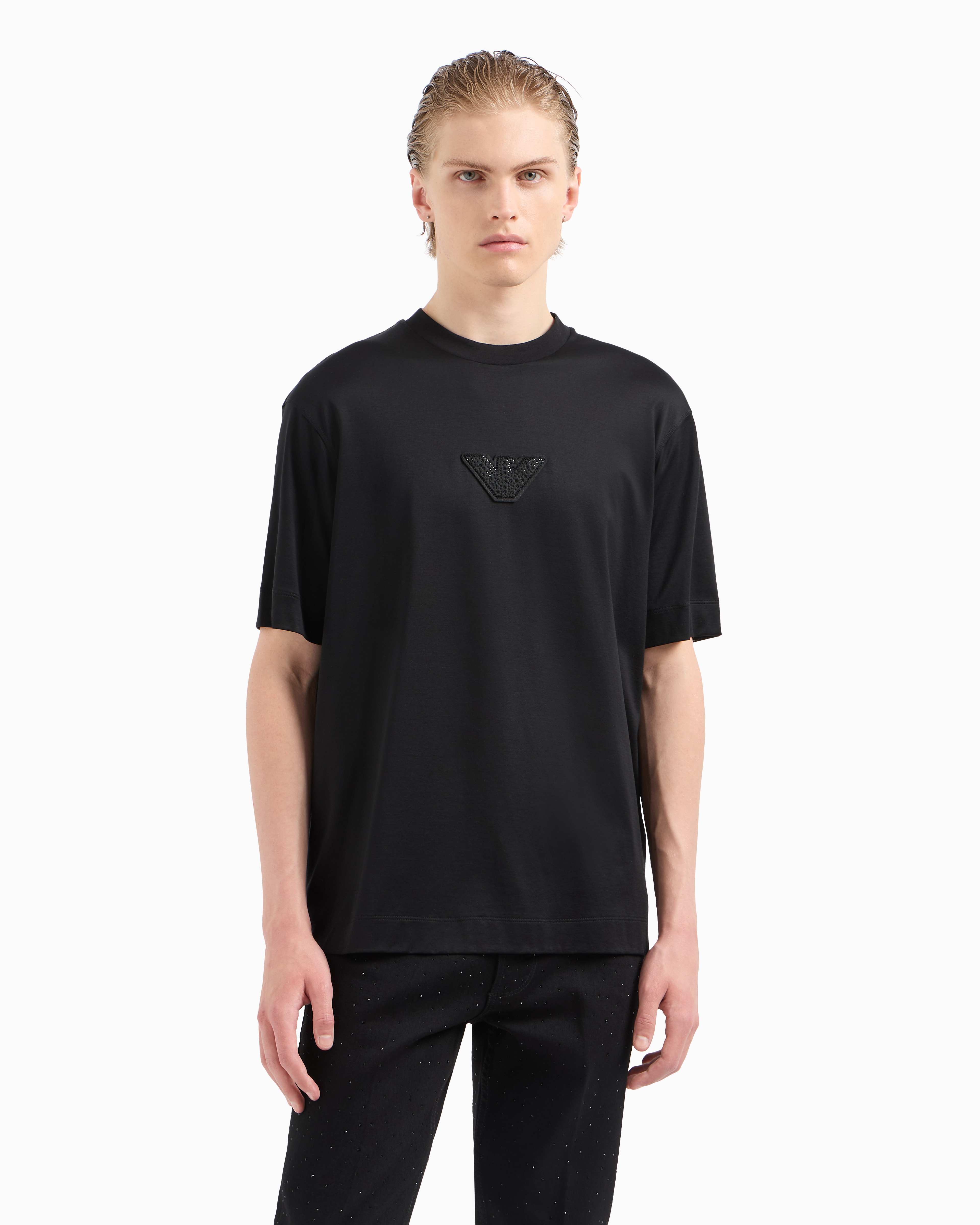 ASV Clubwear Tシャツ リヨセル混紡ジャージー イーグルパッチ