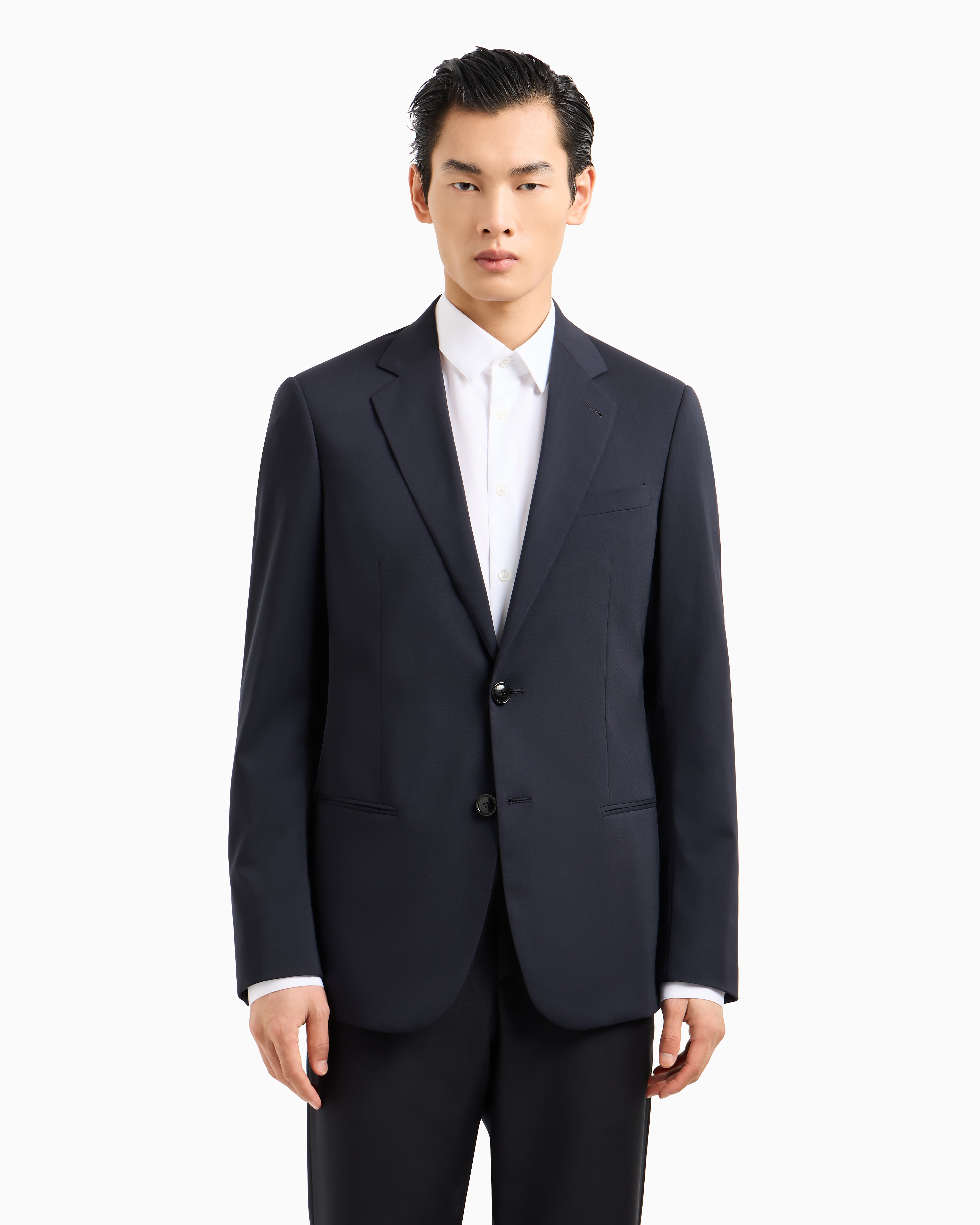 Pure virgin wool Soho line single-breasted jacket | Giorgio