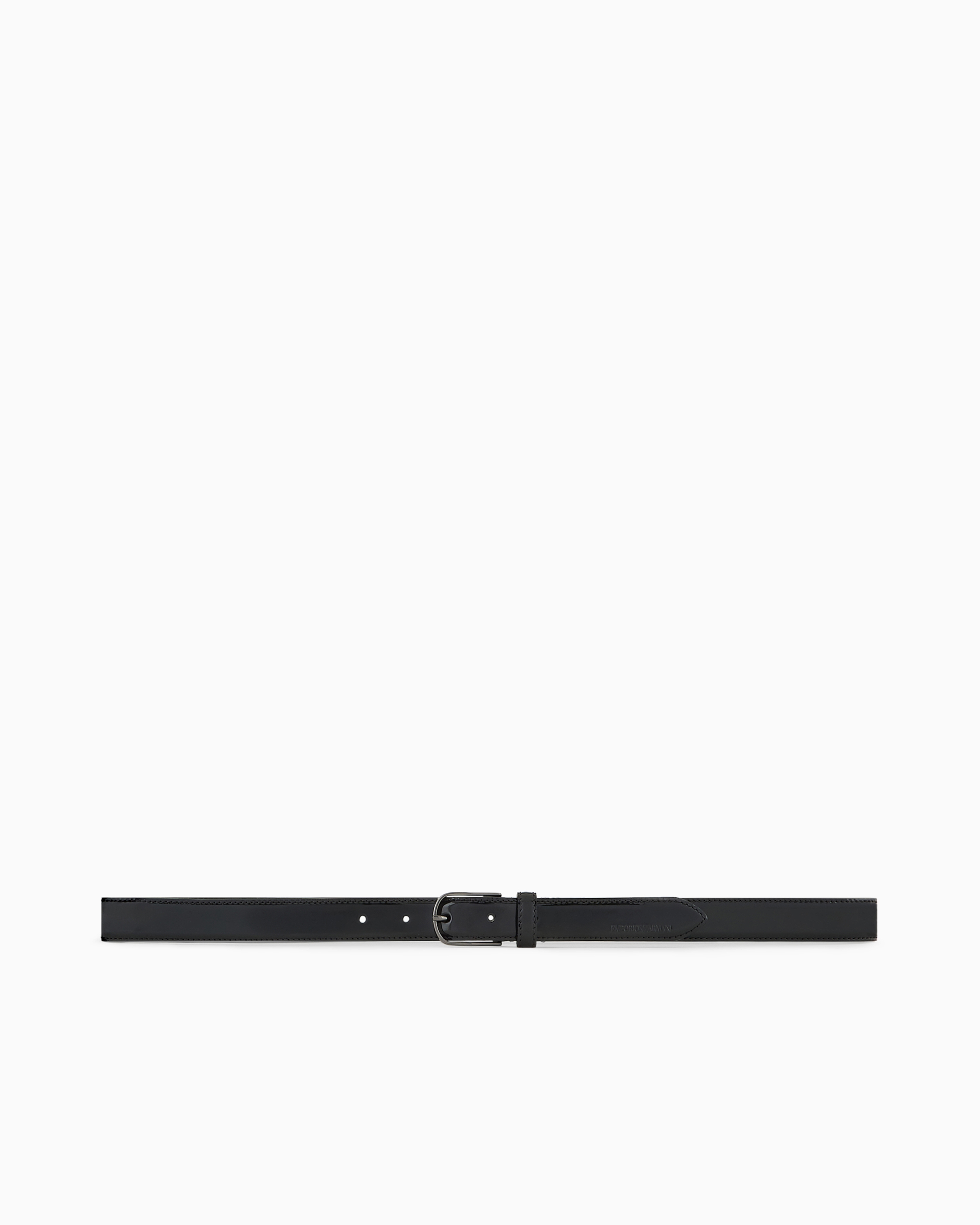 Emporio Armani - Patent leather belt, Man, Black, Size: