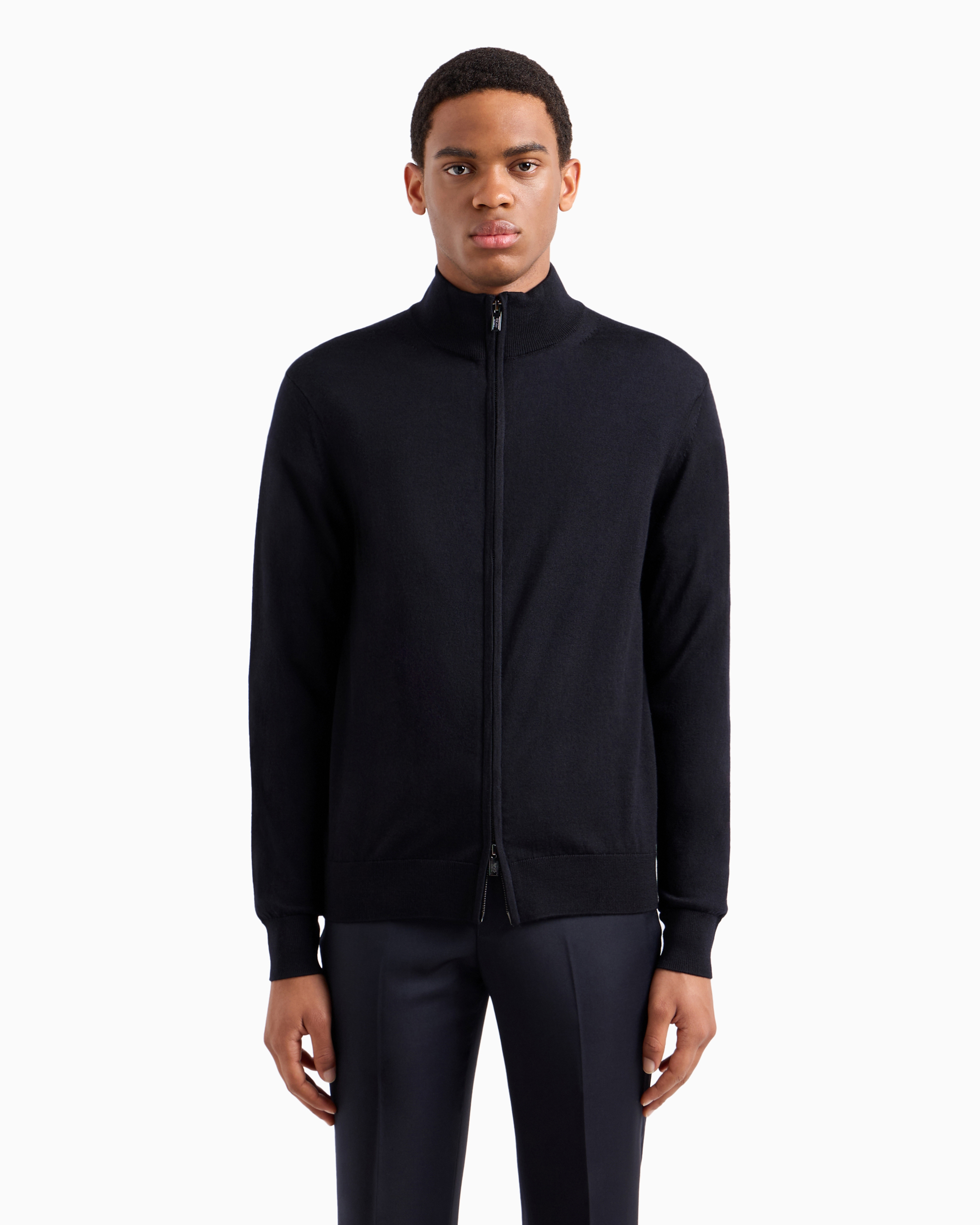 カーディガン バージンウール フルジップ仕様 | Emporio Armani